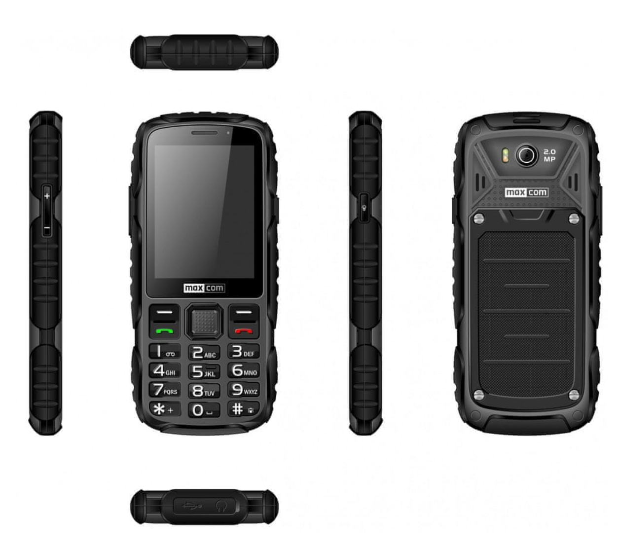 MaxCom MM920L odolný telefon pro seniory IP67 černý