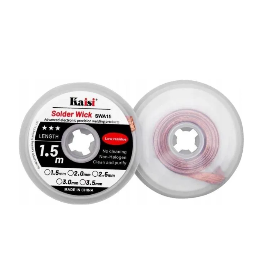 KAISI měděný odpájecí knot-oplet 1,5 mm délka 1,5 m