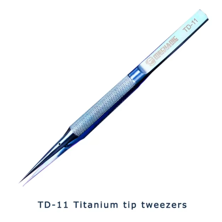 MECHANIC TD-11 ultra přesná titanová pinzeta rovná na tenké dráty