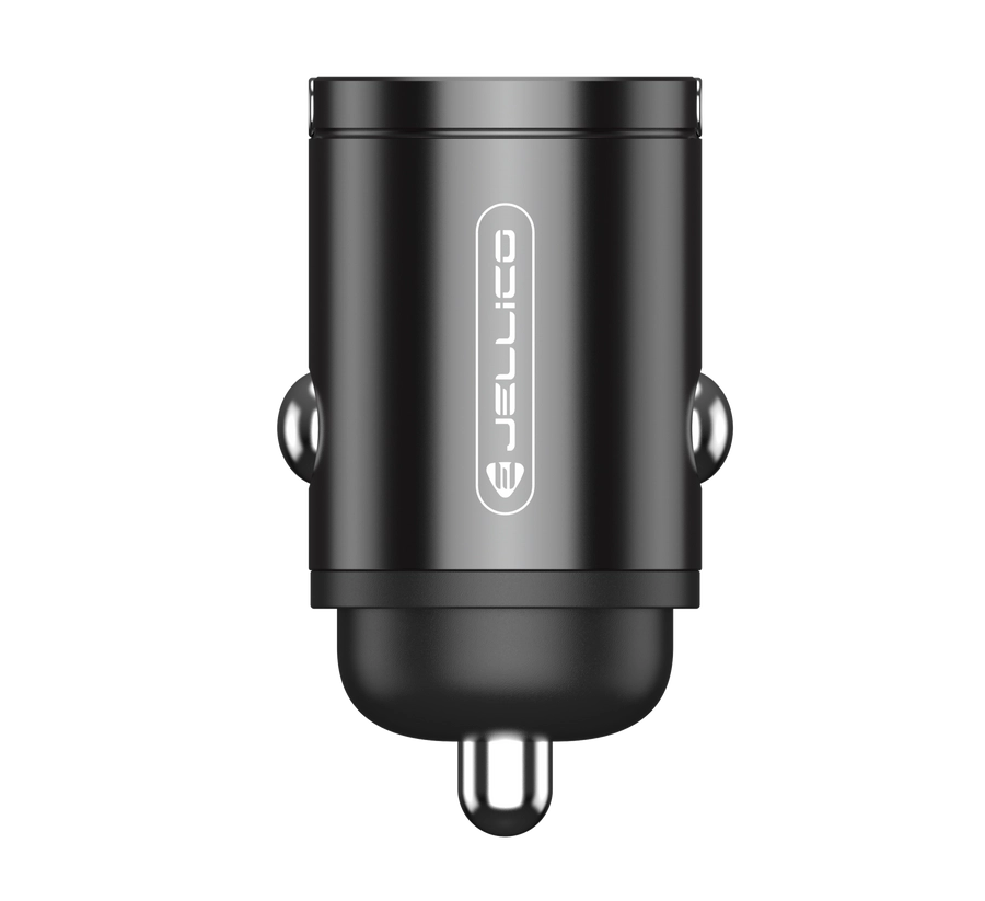 JELLICO Autonabíječka F19 PD 30W 1x USB-C + 1x USB QC3.0 černá