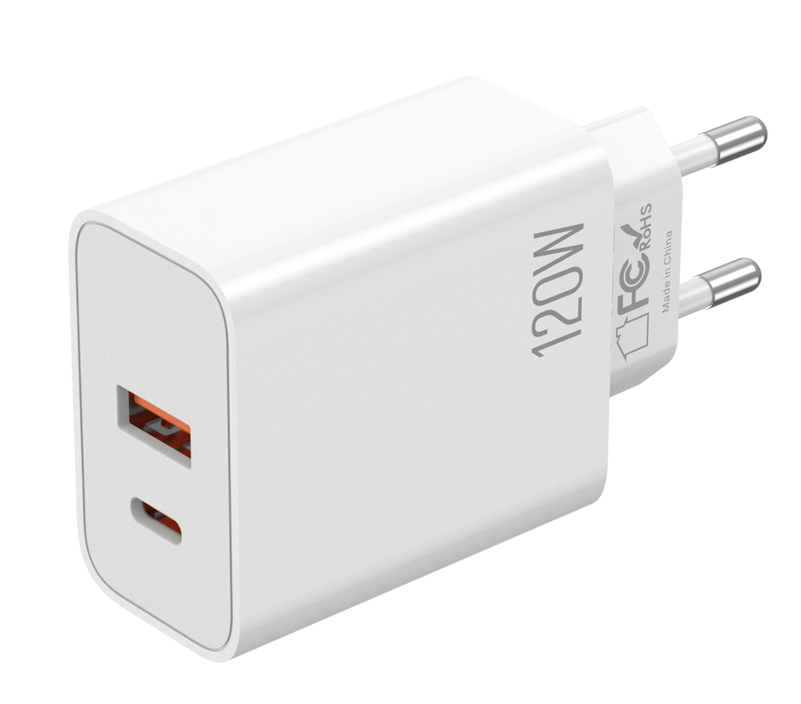 Jellico síťová nabíječka EC02 multikompatibilní PD 120W 1x USB-C + 1x USB QC3.0 bílá