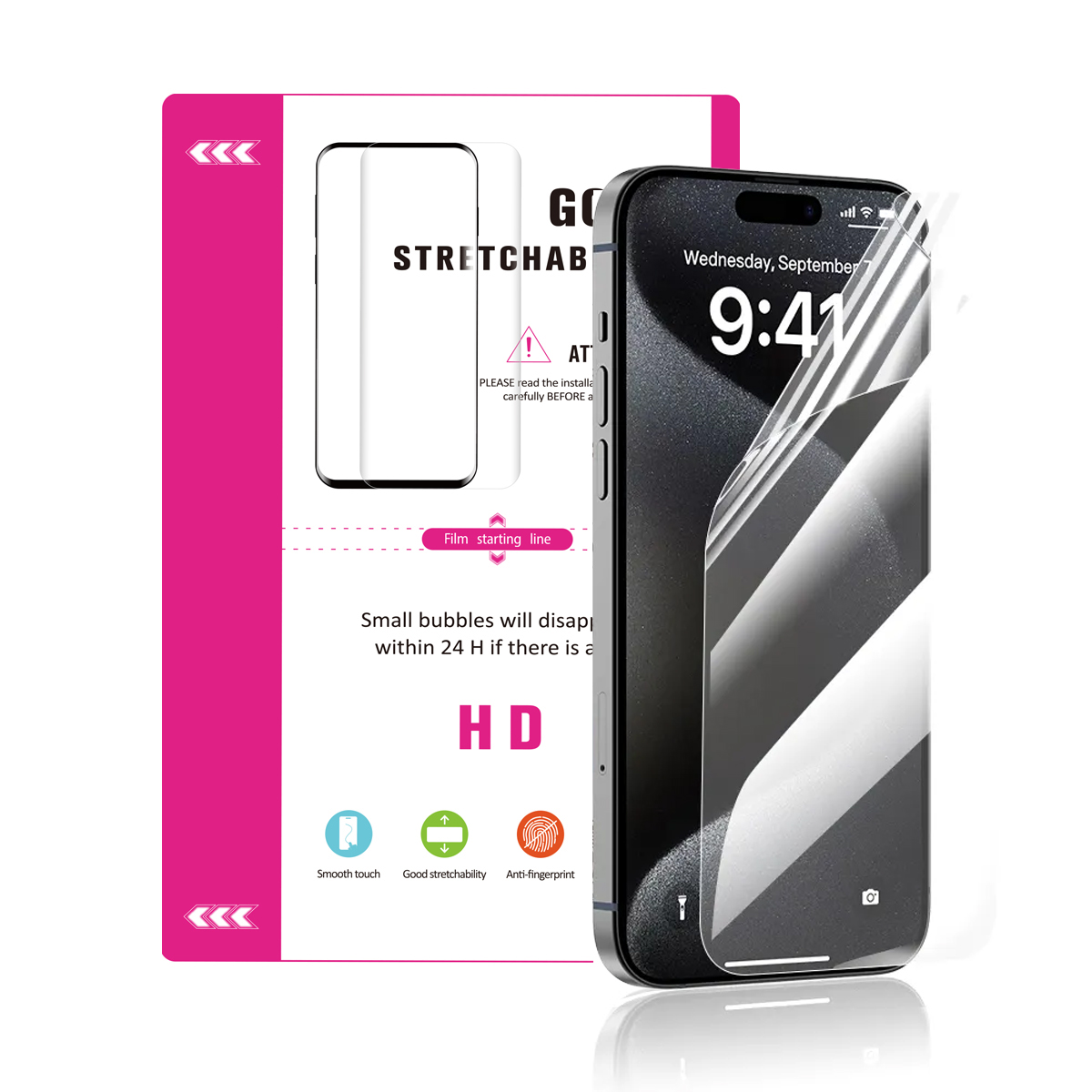 TPU HD Clear Thin 145 µm Ochranná fólie pro plotry 4vrstvá úzká 180 × 120 mm