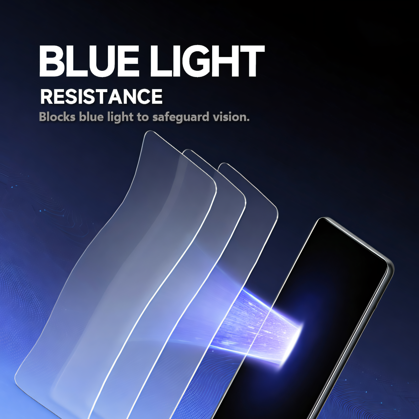 TPU Blue Light Filter 150µm - Ochranná fólie pro plotr s modrým filtrem 4vrstvá - úzká 180×120 mm