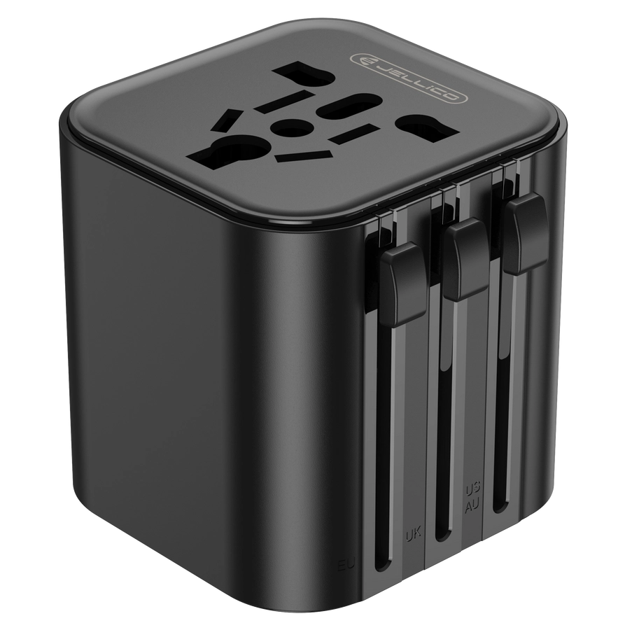 JELLICO Univerzální cestovní adaptér S7 Max 2500W černý