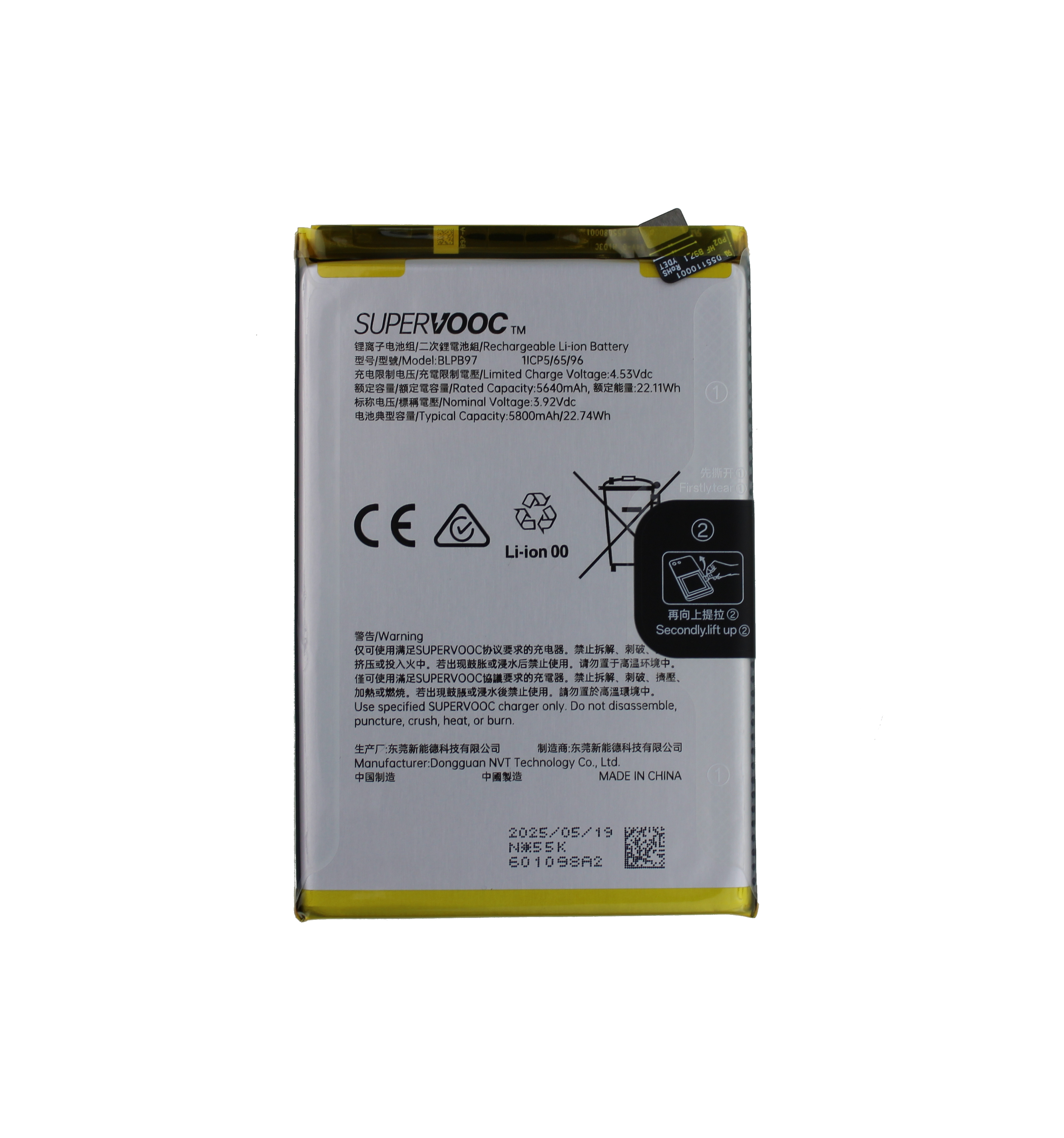 Originál baterie Oppo Reno 13 FS 5G - 13F BLPB97