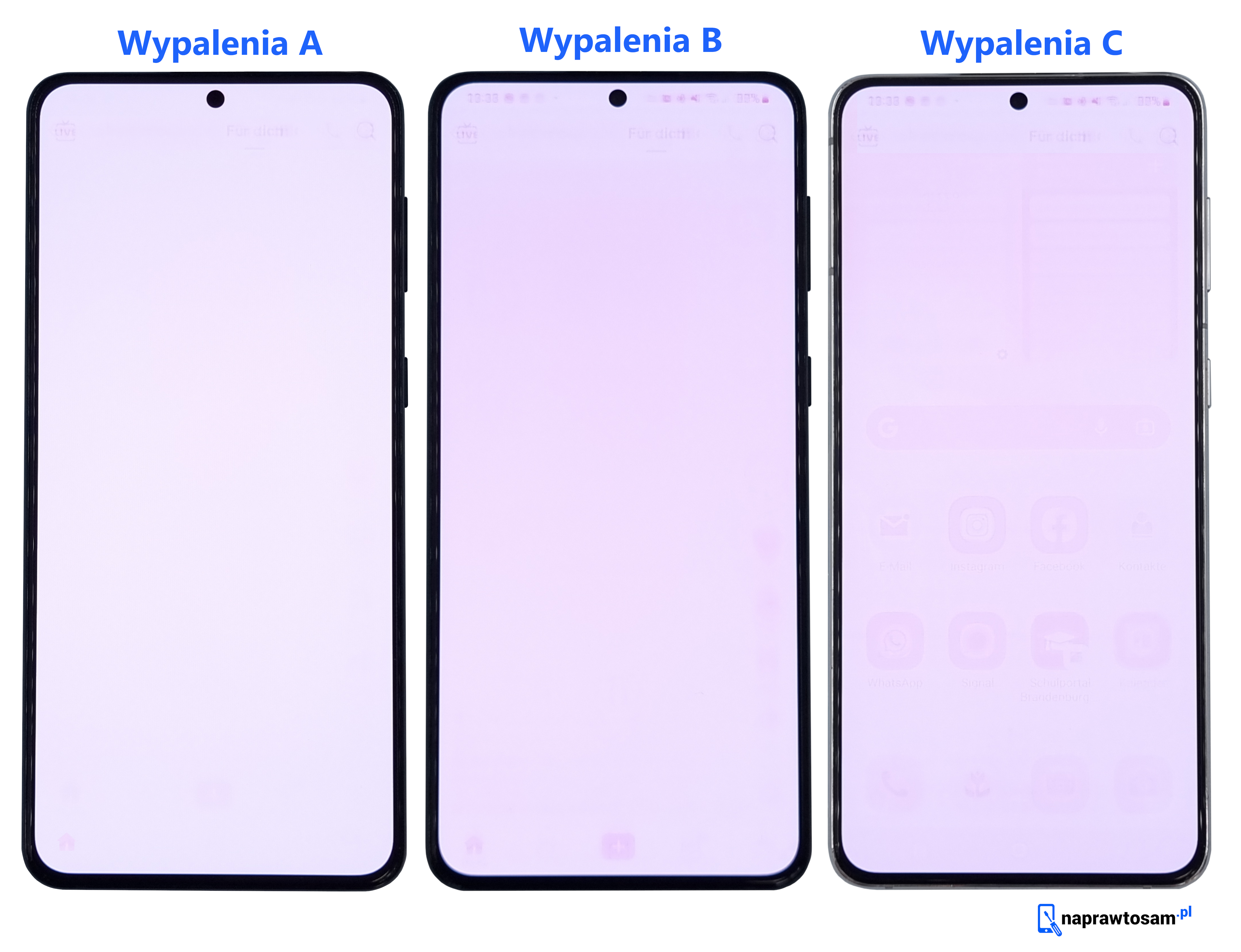 Originál LCD + Dotyková vrstva Samsung Galaxy A53 5G SM-A536 modrý - demontovaný díl - vypálení LCD A