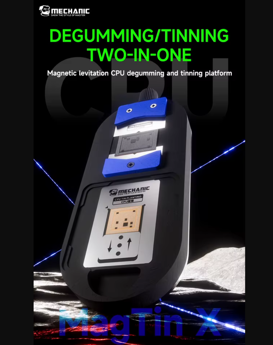 MECHANIC MagTin X magnetická platforma 2v1 pro odstraňování lepidla a tónování CPU