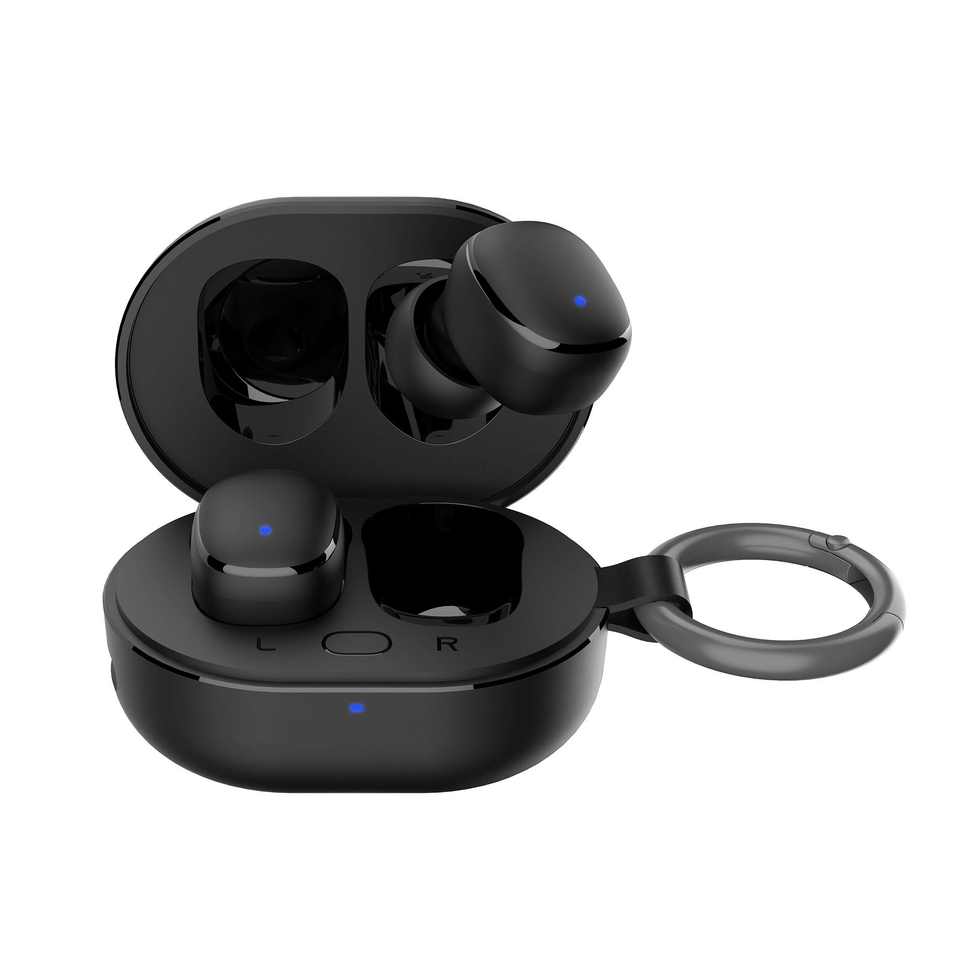FlowBuds 6.0™ – bezdrátová TWS Bluetooth 6.0 sluchátka stereo s klipem černé