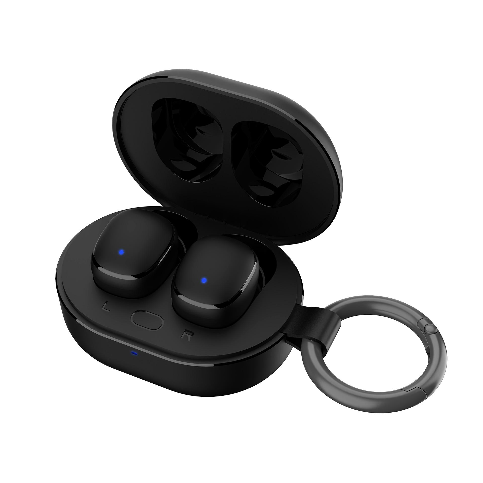 FlowBuds 6.0™ – bezdrátová TWS Bluetooth 6.0 sluchátka stereo s klipem černé