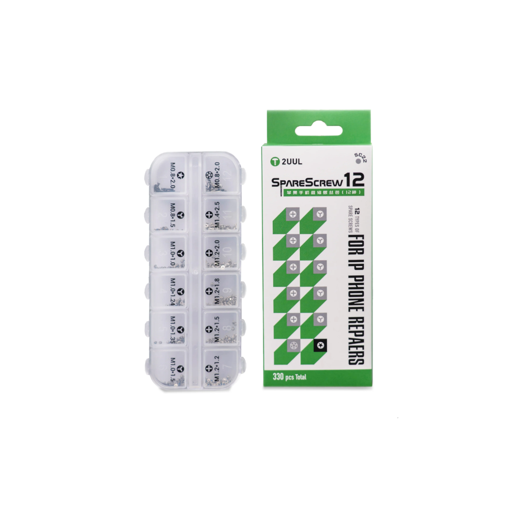2UUL SpareScrew12 SC22 Sada šroubků pro iPhone 330 kusů