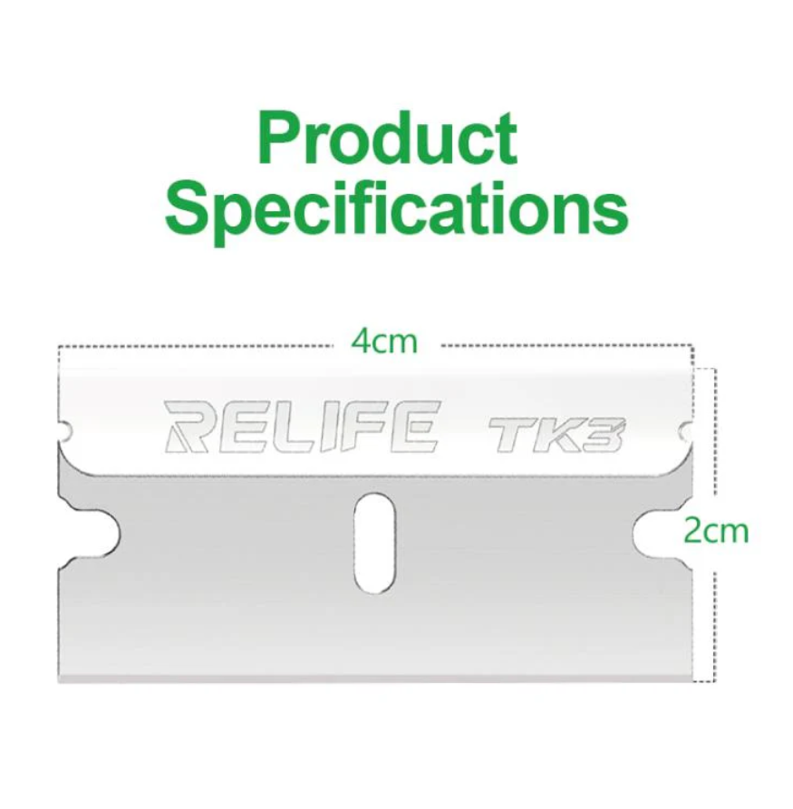 Relife TK3 - Sada precizních žiletek, 100 kusů
