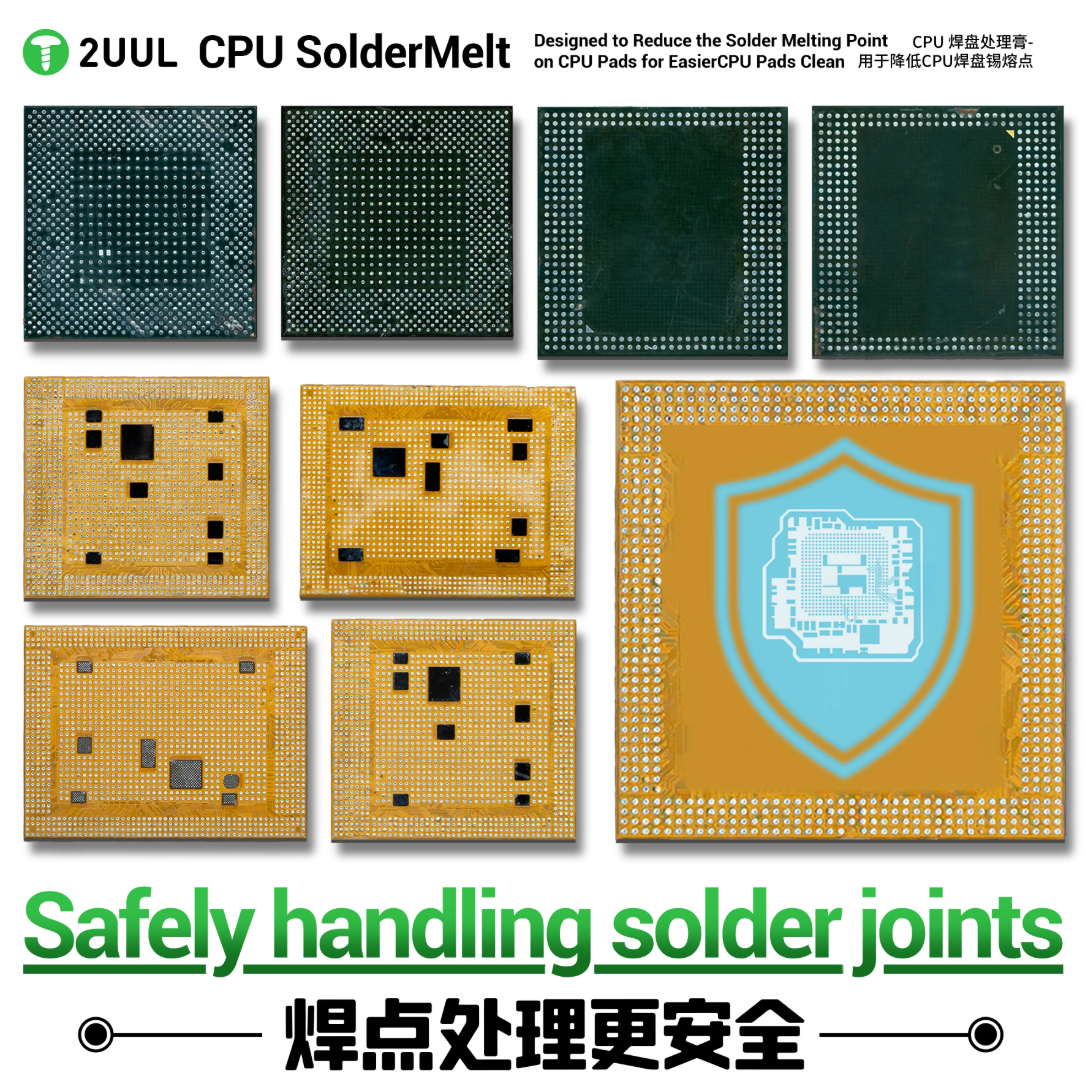 2UUL SolderMelt SC20 Tavidlo pro snadnější čištění pájecích plošek CPU - 2x jehla