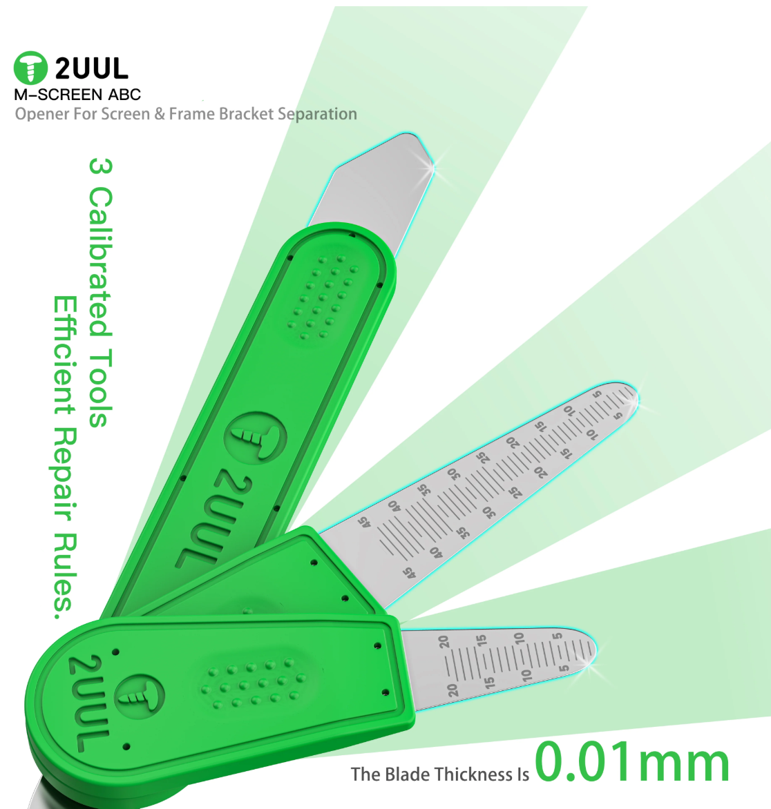 2UUL M-Screen ABC DA89 Profesionální sada pro otevírání LCD displejů mobilních telefonů 3 ks