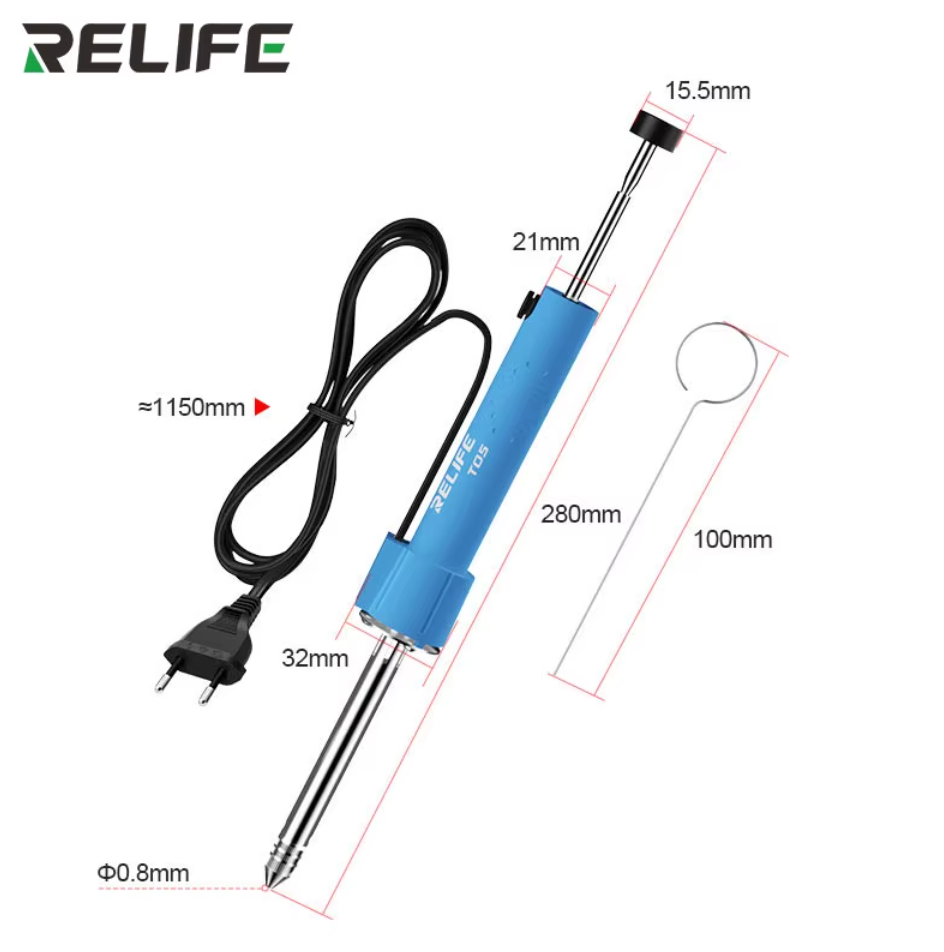 RELIFE TO5 2v1 elektrická odsávačká cínu s funkcí páječky
