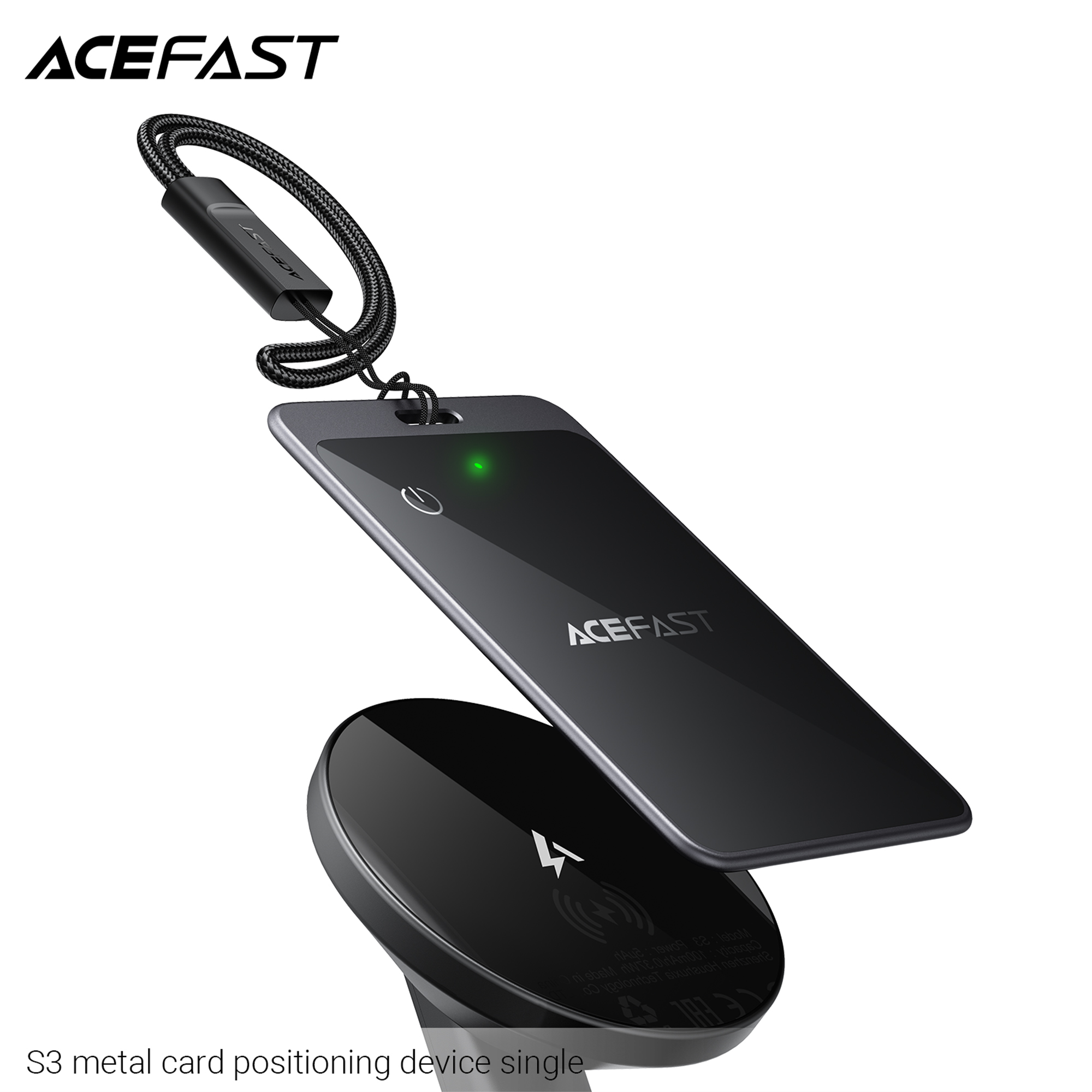 Acefast Lokátor TAG S3 kovová karta Apple Find My