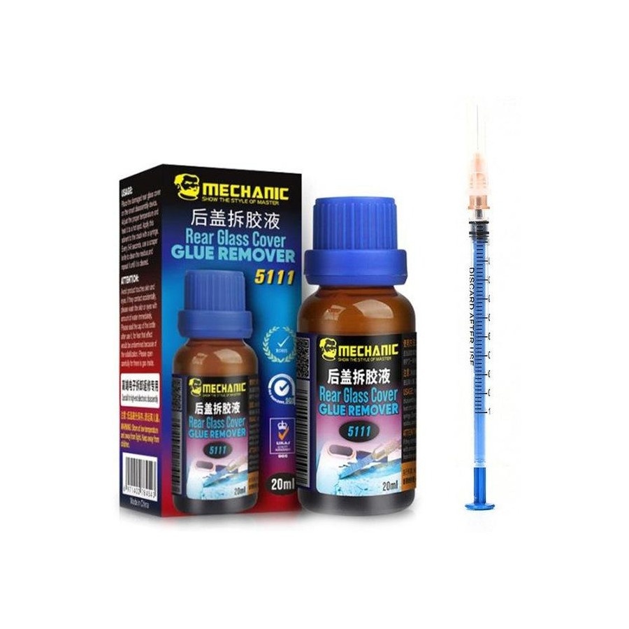 Mechanic 5111 – kapalina pro odstranění lepidla zadního skla (Back Glass) 20 ml