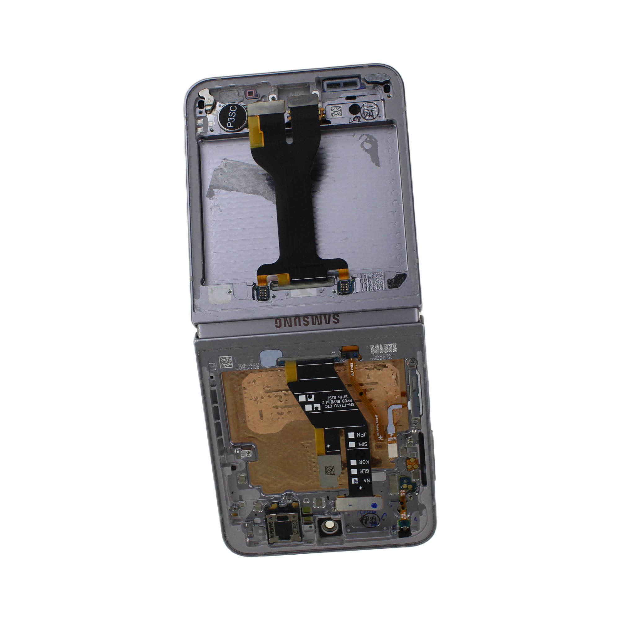 Originál LCD + Dotyková vrstva Samsung SM-F741 Galaxy Z Flip 6 stříbrná demontovaný dil