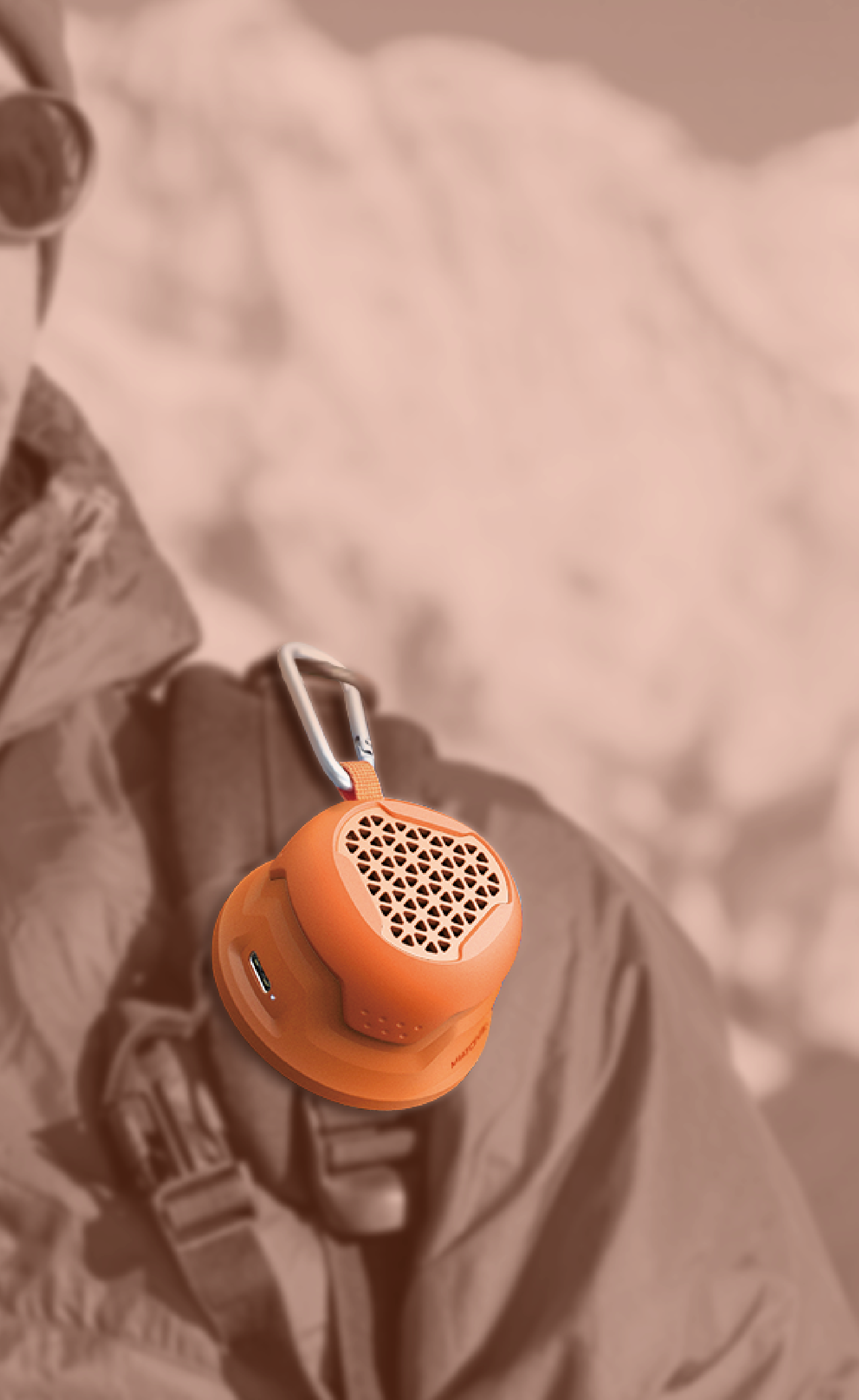 Miatone MagRover IP66 vodotěsný bluetooth magnetický reproduktor s MagSafe oranžový