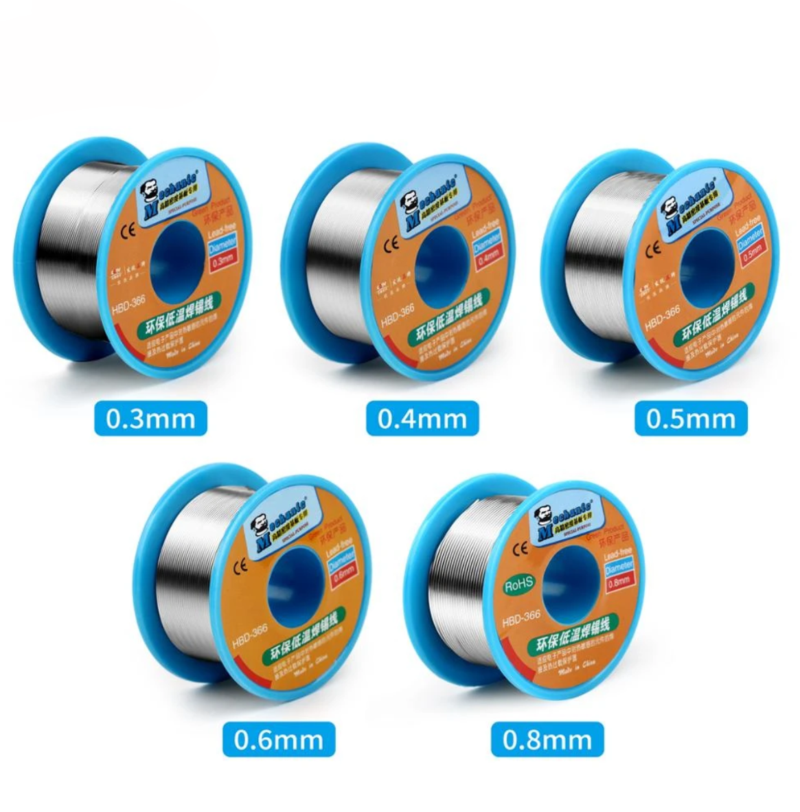MECHANIC HBD-366 – Bezolovnatý pájecí drát 0,4 mm 40 g