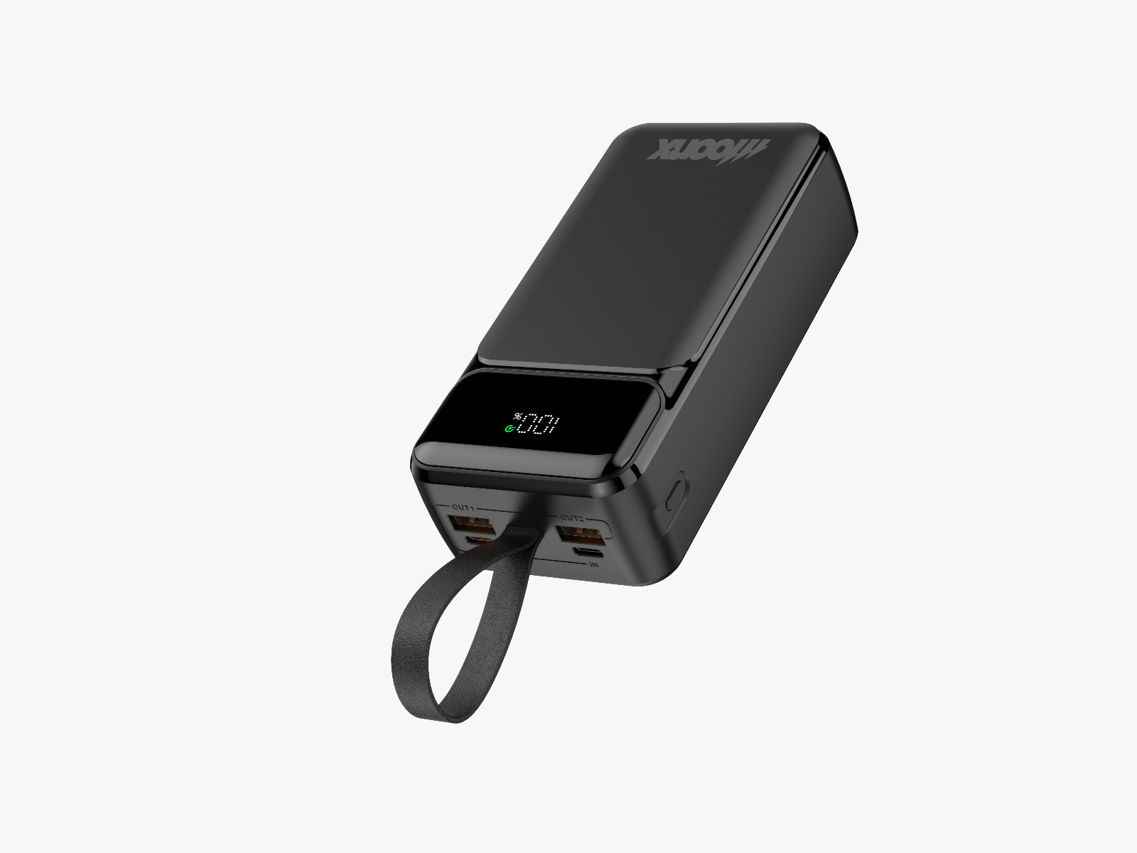 MOONX powerbanka MP06 30 000 mAh PD 65W 2 x USB-C + 2 x USB QC3.0 22.5W černá
