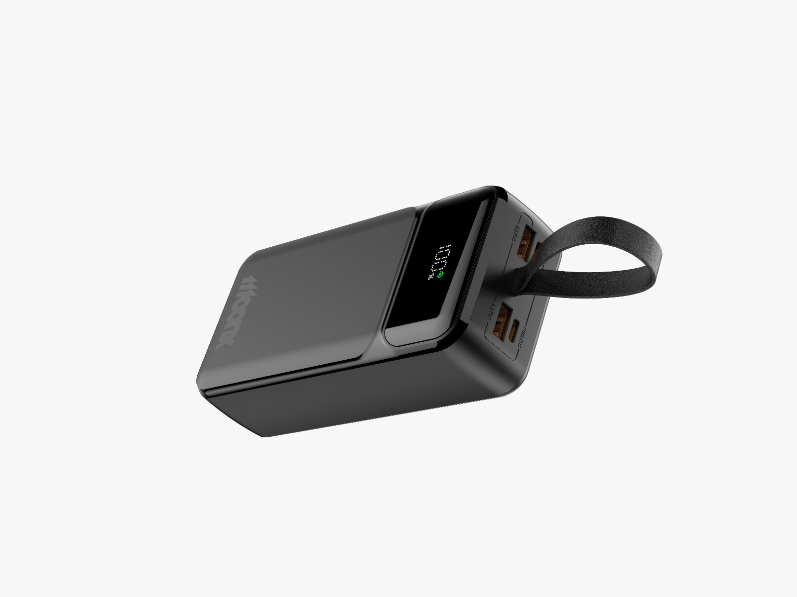 MOONX powerbanka MP06 30 000 mAh PD 65W 2 x USB-C + 2 x USB QC3.0 22.5W černá