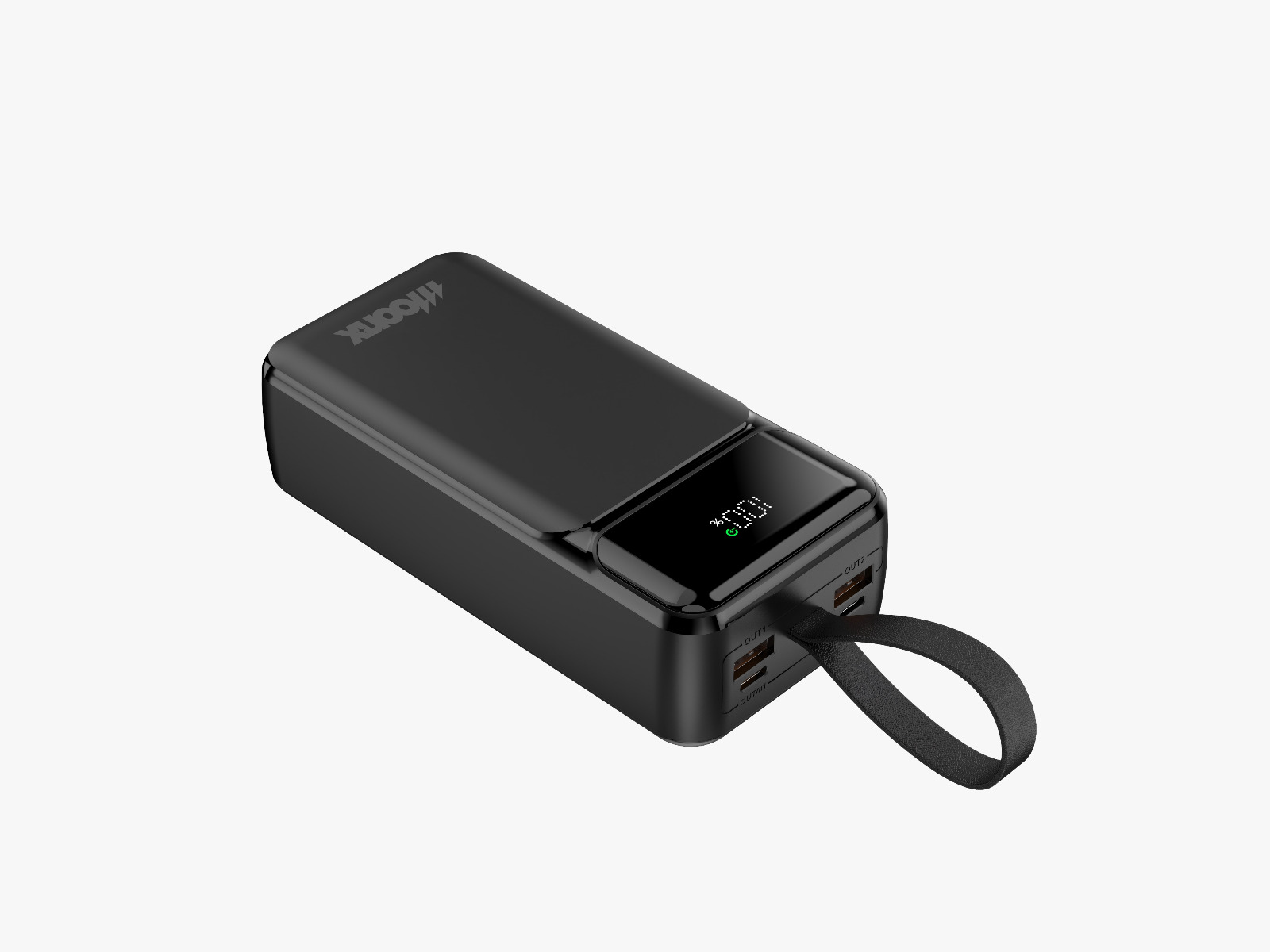 MOONX powerbanka MP06 30 000 mAh PD 65W 2 x USB-C + 2 x USB QC3.0 22.5W černá