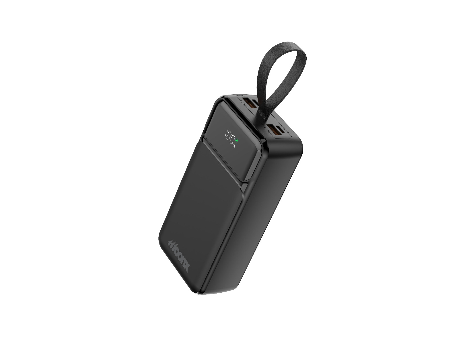 MOONX powerbanka MP06 30 000 mAh PD 65W 2 x USB-C + 2 x USB QC3.0 22.5W černá