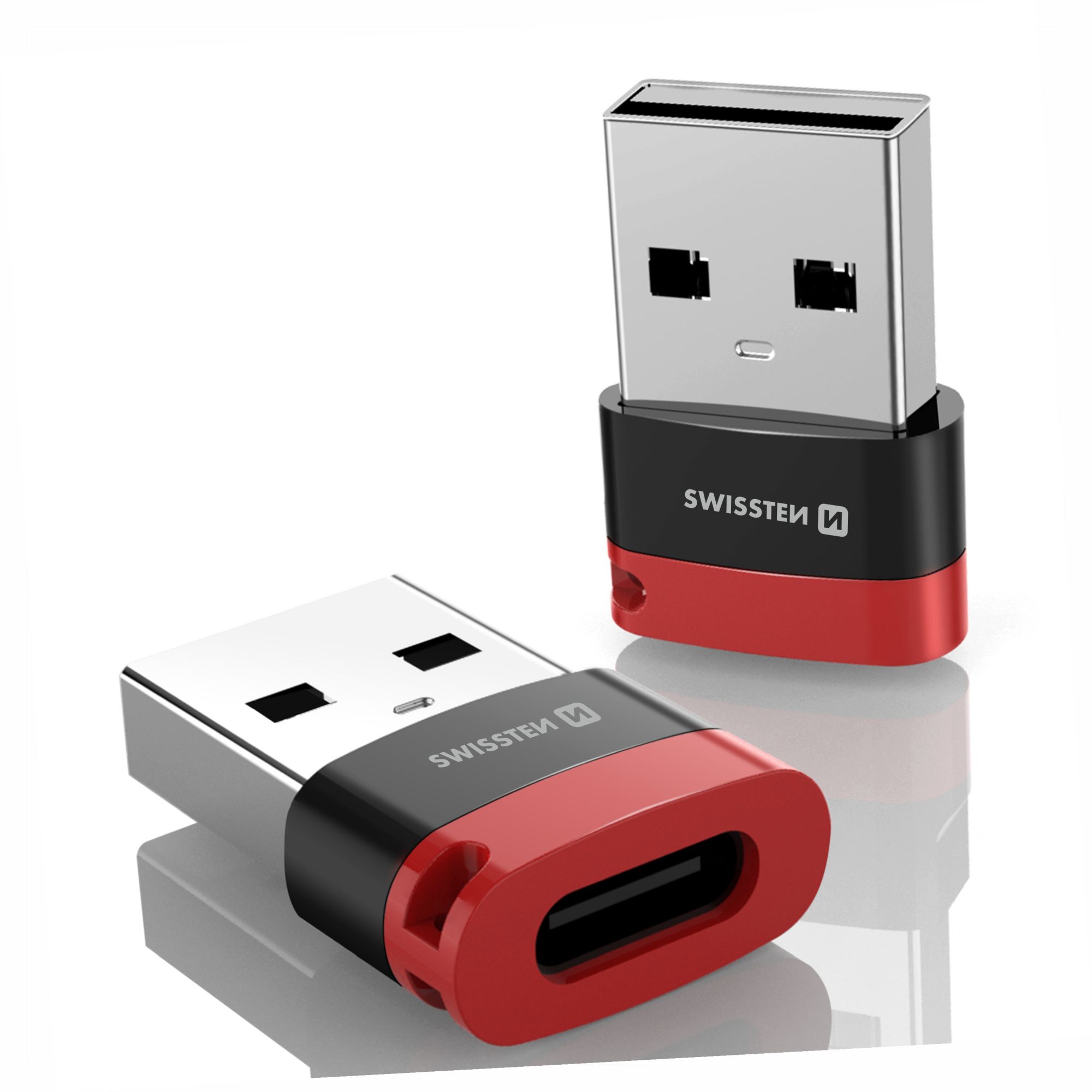 SWISSTEN DataGuard nabíjecí adaptér s blokací dat USB-A - USB-C černý