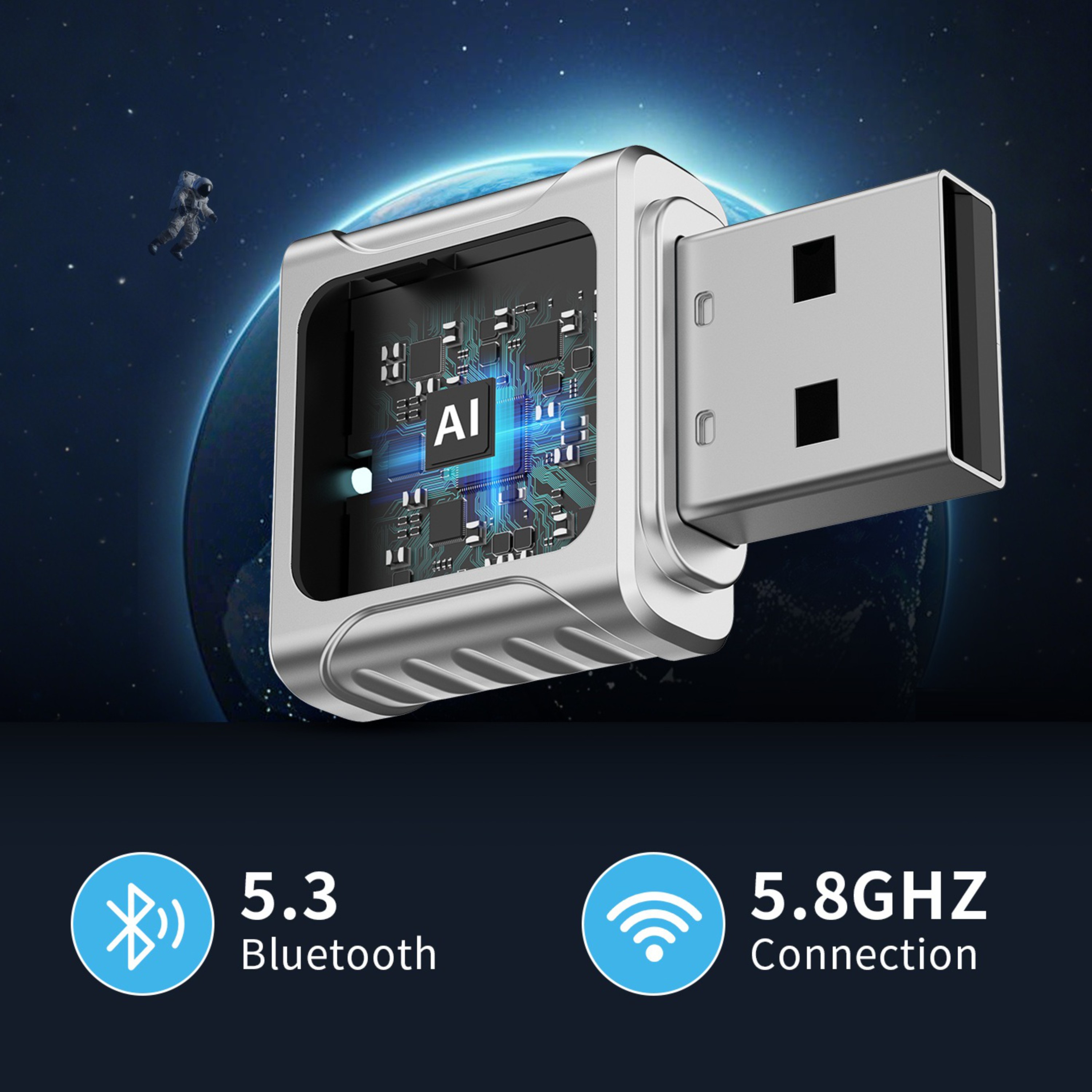 SWISSTEN CarLink adaptér pro bezdrátový Apple CarPlay a Android Auto + USB-A / USB-C adaptér
