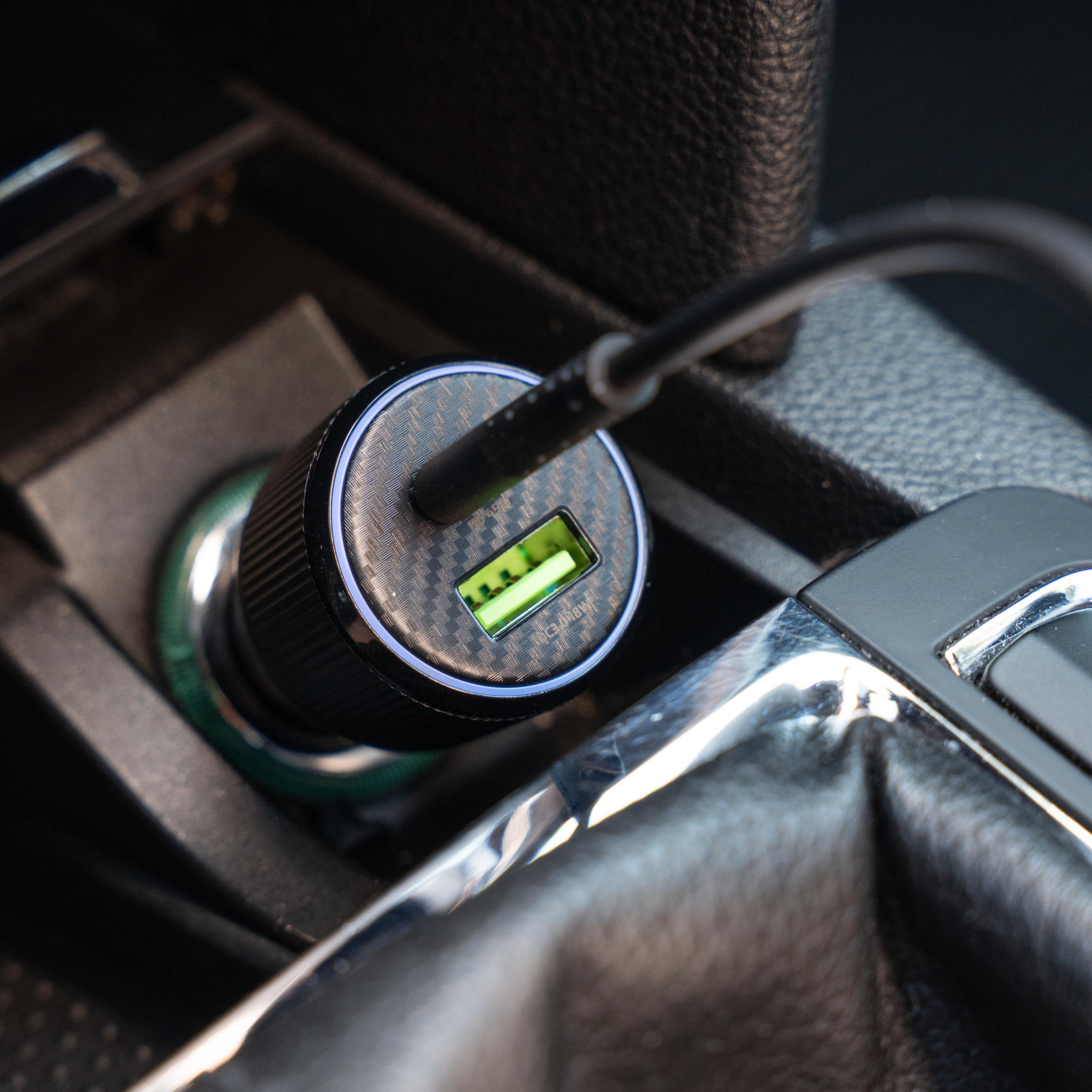 SWISSTEN Autonabíječka USB-C Power Delivery + USB-A Quick Charge 38W černá
