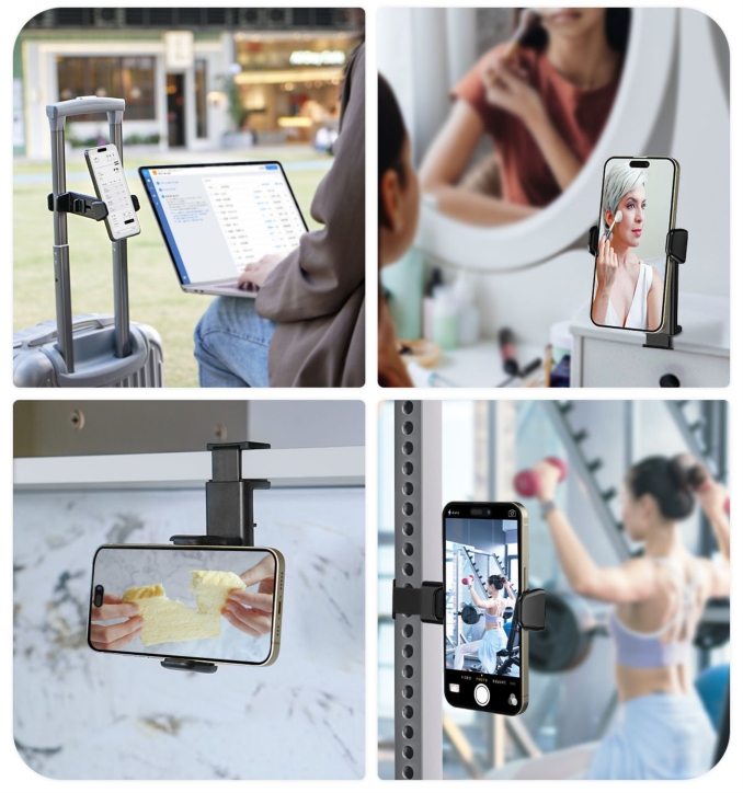 SWISSTEN Univerzální držák na telefon s upínací svorkou černý