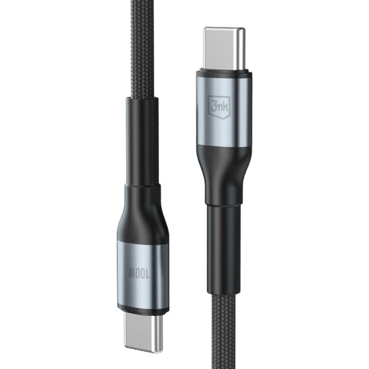 3mk Hyper Cable N-SERIES – USB-C / USB-C kabel 100 W 1,5 m černý