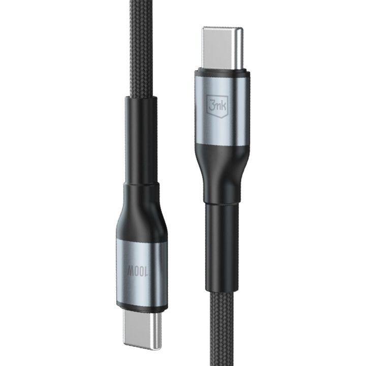 3mk Hyper Cable N-SERIES – USB-C / USB-C kabel 100 W 2 m černý