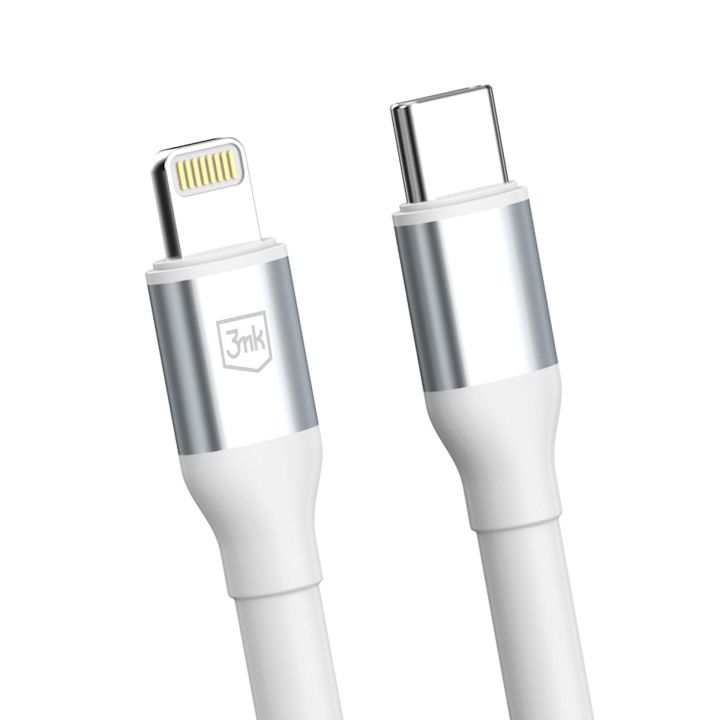 3mk Hyper Cable N-SERIES – USB-C / Lightning kabel 27 W 1 m bílý