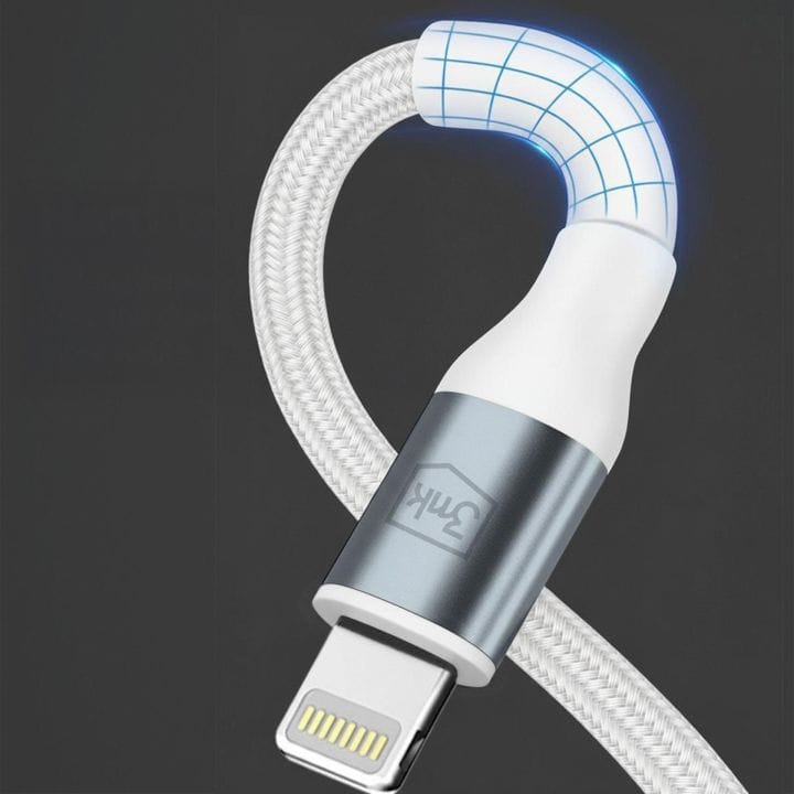 3mk Hyper Cable N-SERIES – USB-C / Lightning kabel 27 W 2 m bílý