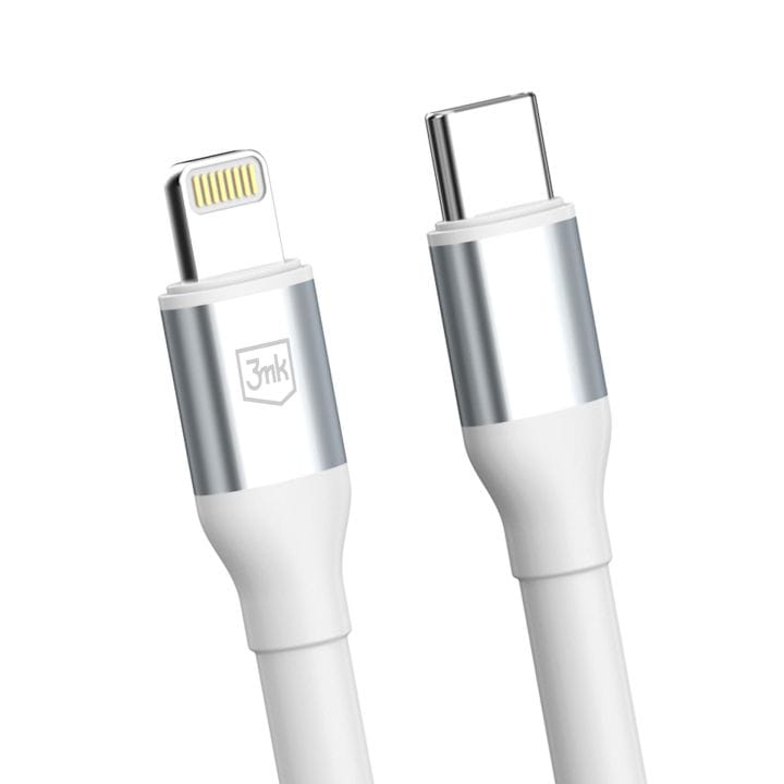 3mk Hyper Cable N-SERIES – USB-C / Lightning kabel 27 W 2 m bílý