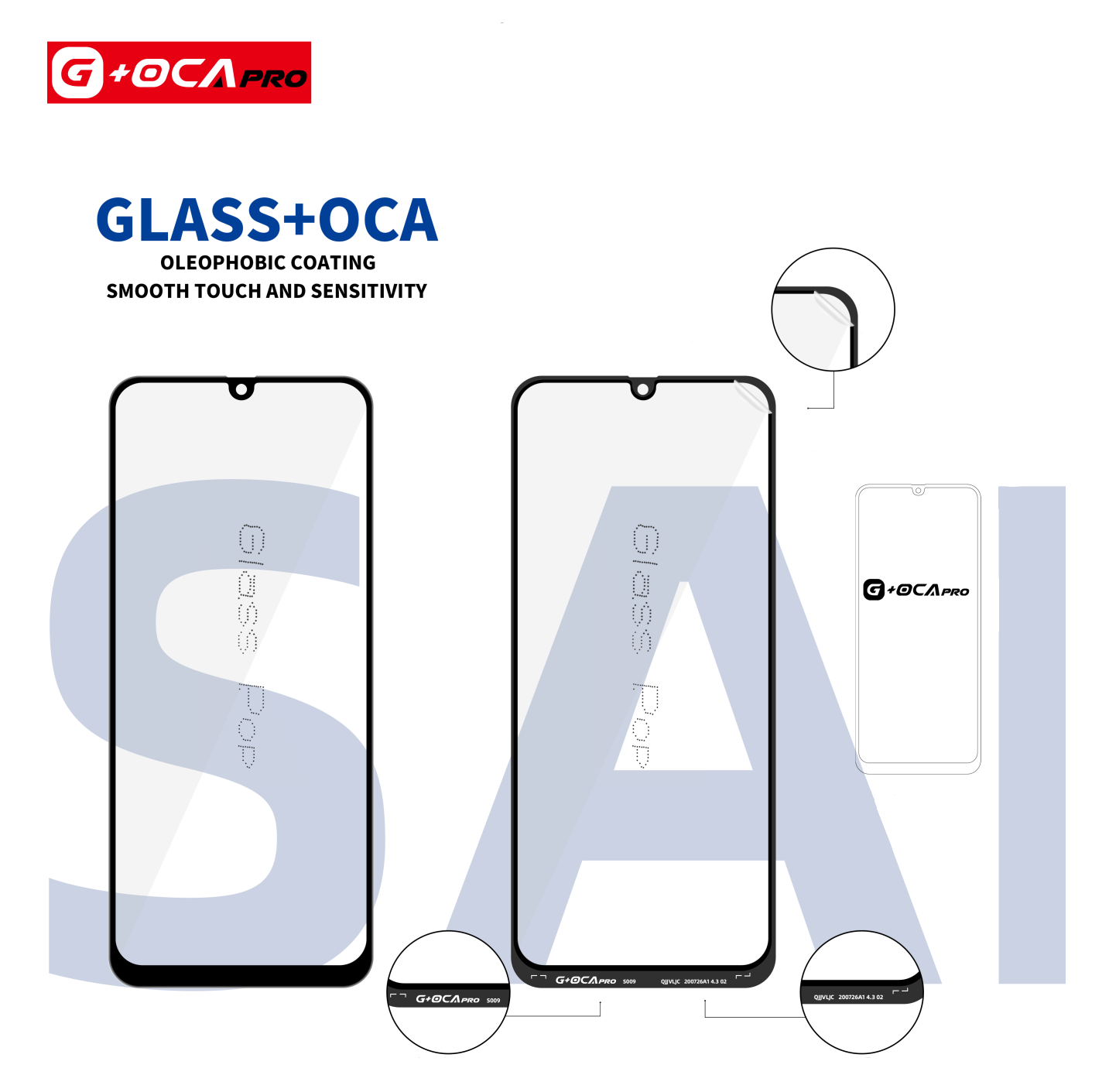 Sklíčko G + OCA Pro Samsung Galaxy A57 5G s oleofobním povrchem