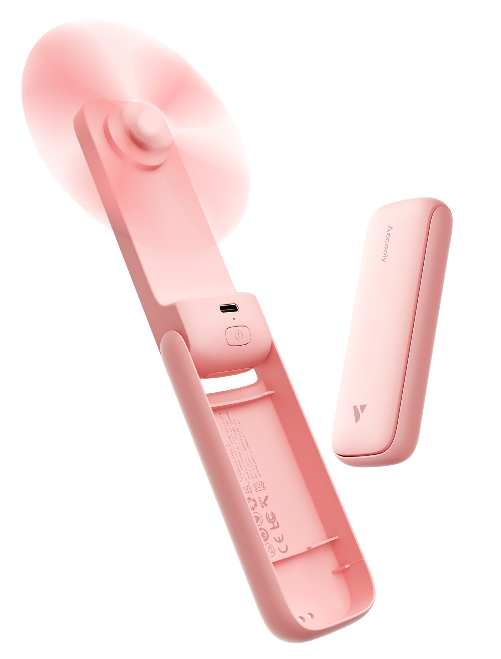 Aecooly kapesní skládací ruční ventilátor Pocket 01 PF01 růžový