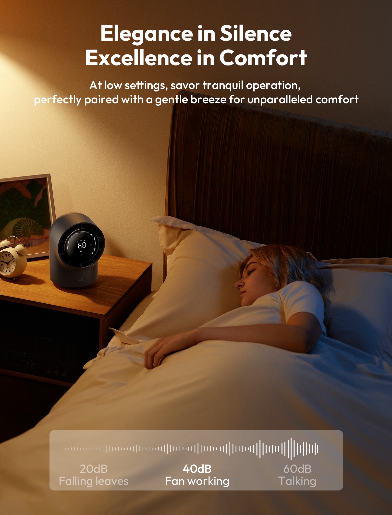 Aecooly stolní USB ventilátor s oscilací Chic 01 TB01 černý