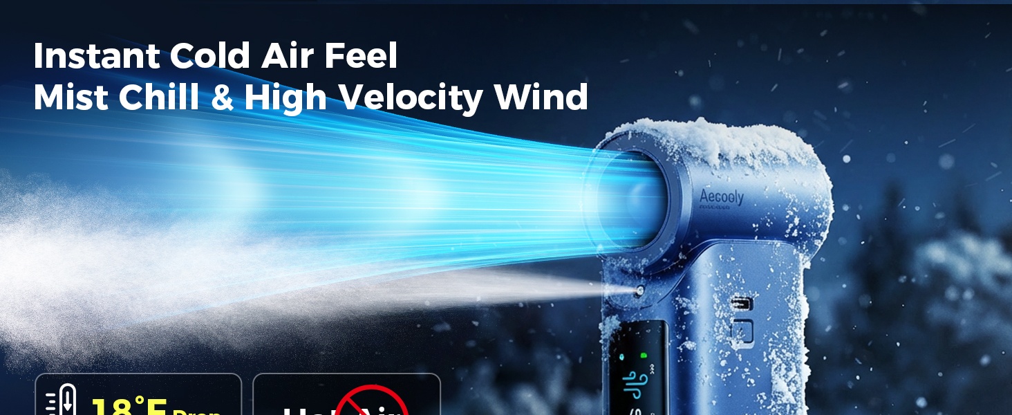 Aecooly rychlý ventilátor s vodní mlhou Cold Air Ultra PM01S modrý