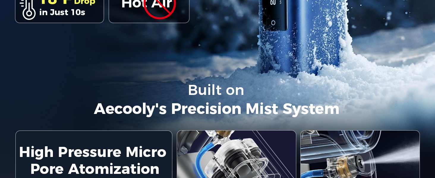 Aecooly rychlý ventilátor s vodní mlhou Cold Air Ultra PM01S modrý