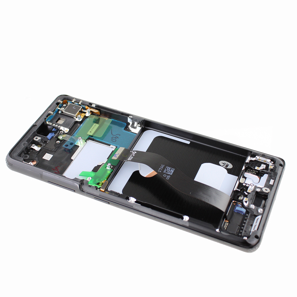 Originál LCD + Dotyková vrstva Samsung Galaxy S21 Ultra 5G SM-G998 černá bez kamery - demontovaný díl
