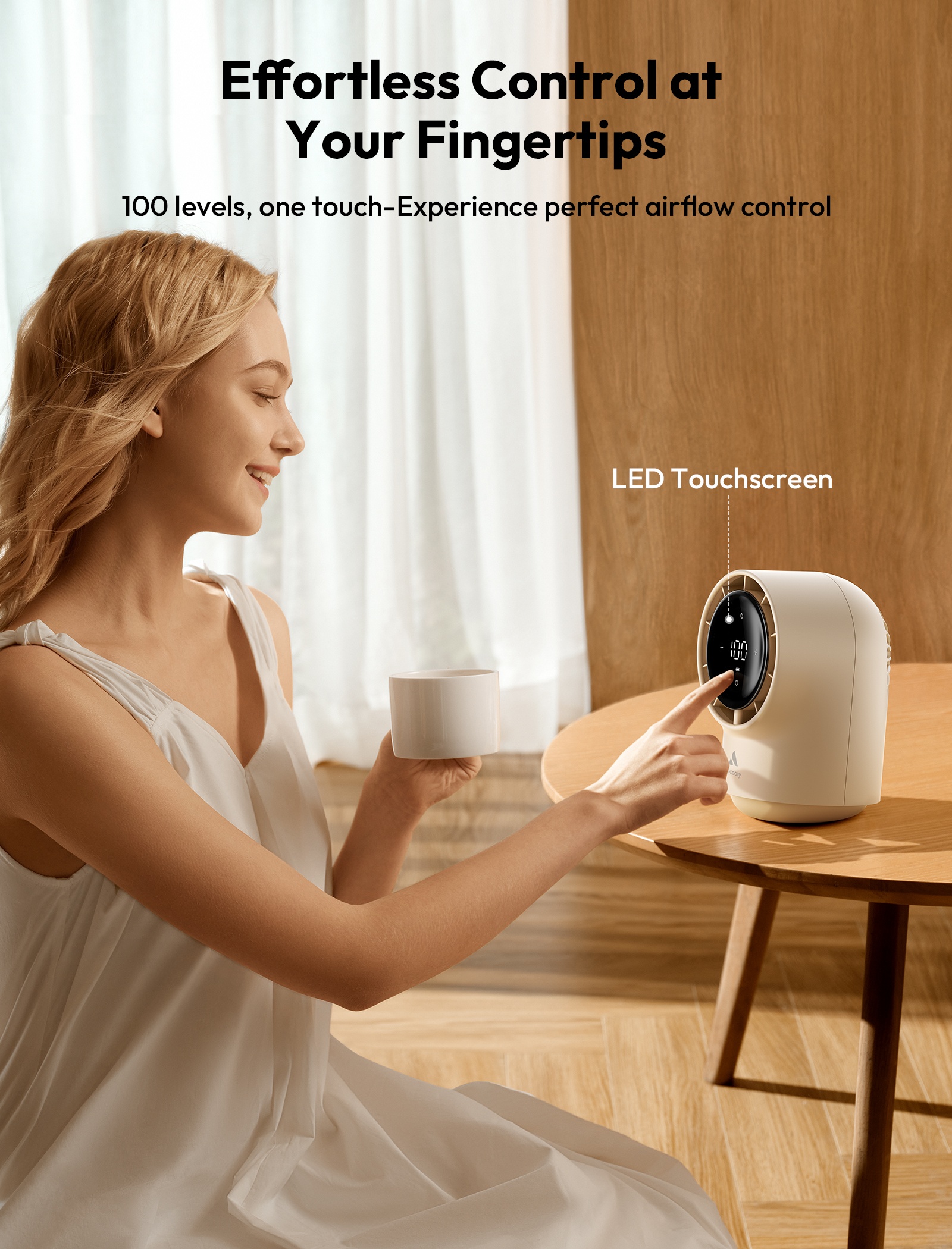 Aecooly Chic 01 Lite TB02 – Stolní USB ventilátor béžový