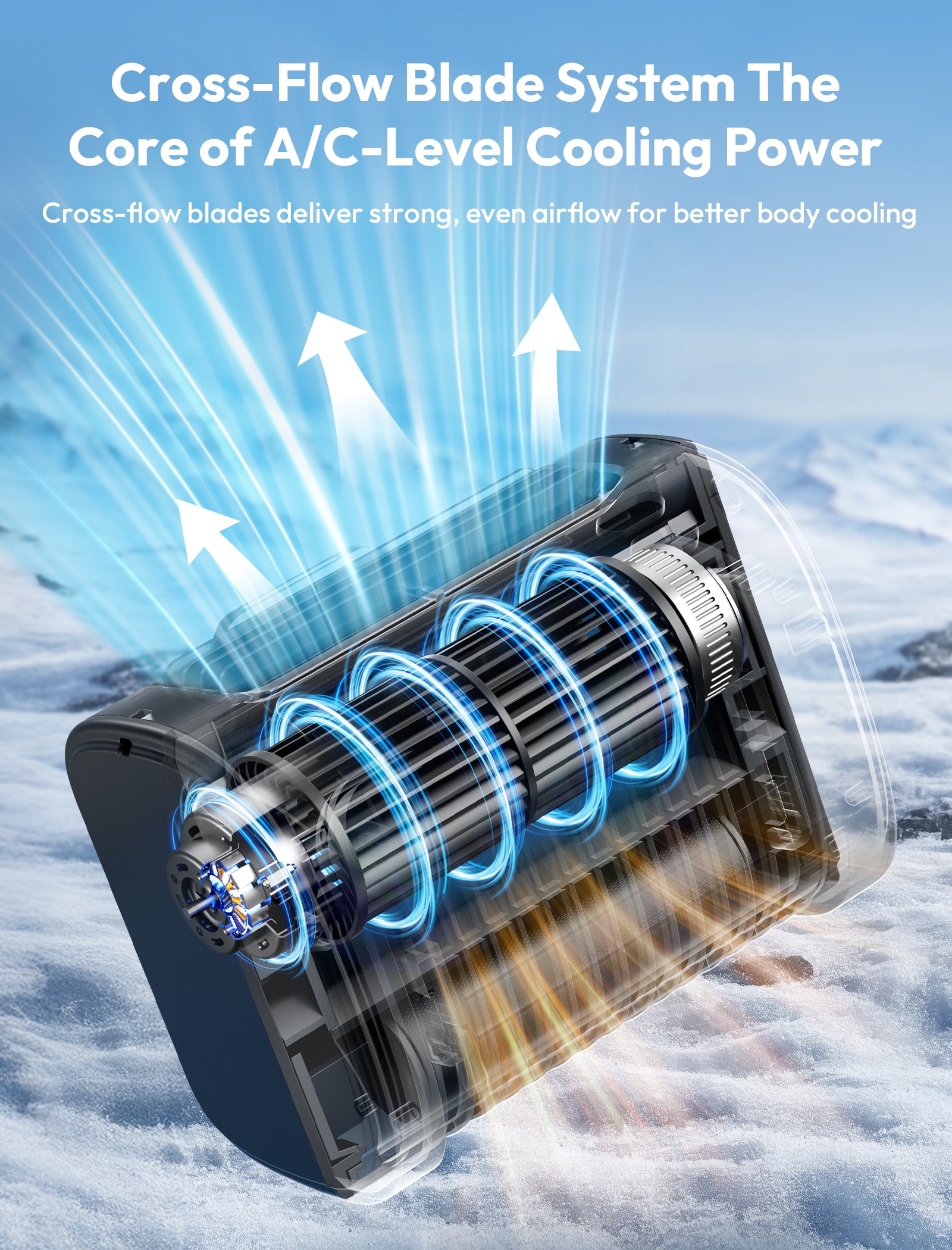 Aecooly Flow 01 UH01-A – Ventilátor na opasek 9000 mAh černý