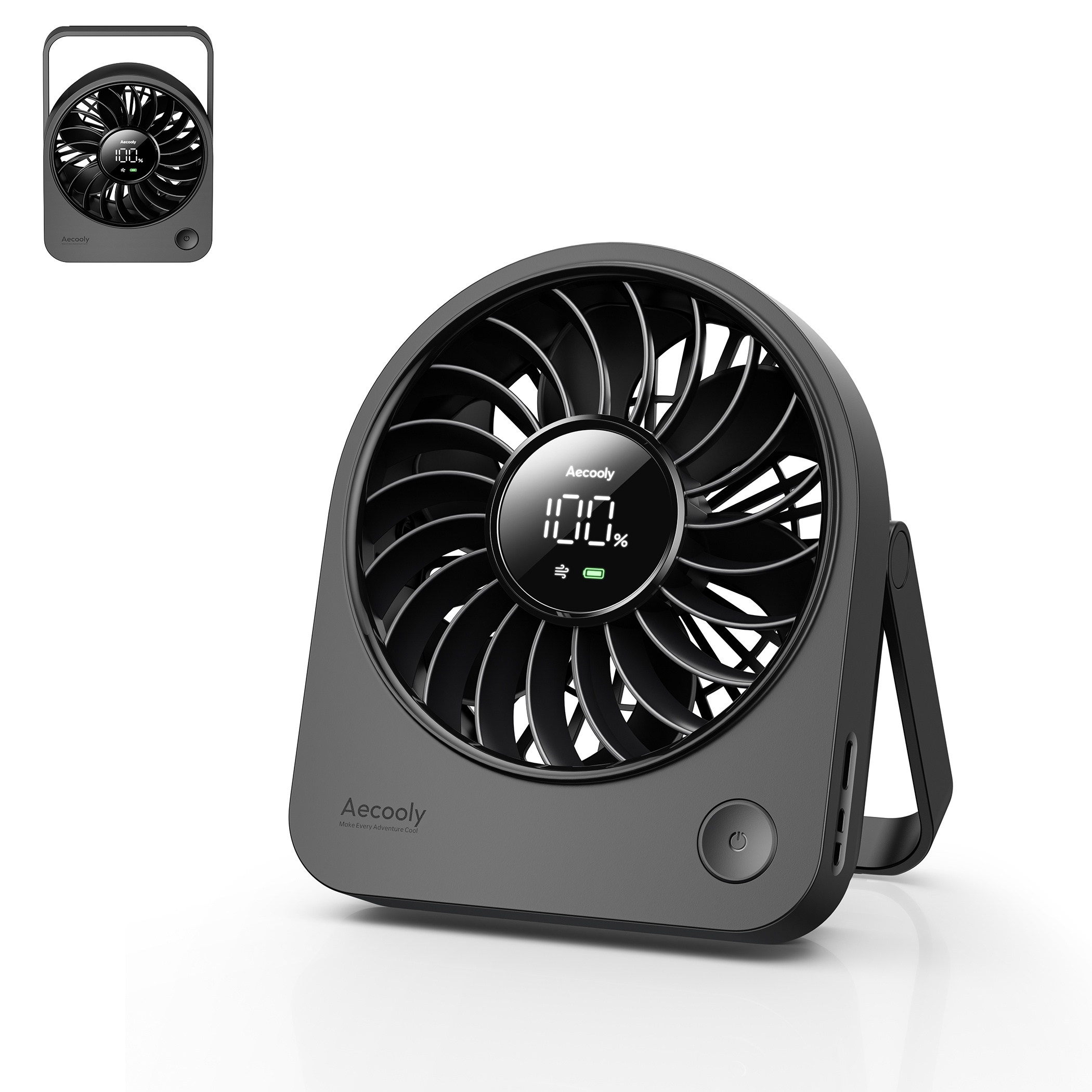Aecooly Chic 02 TE01 – Přenosný stolní ventilátor černý