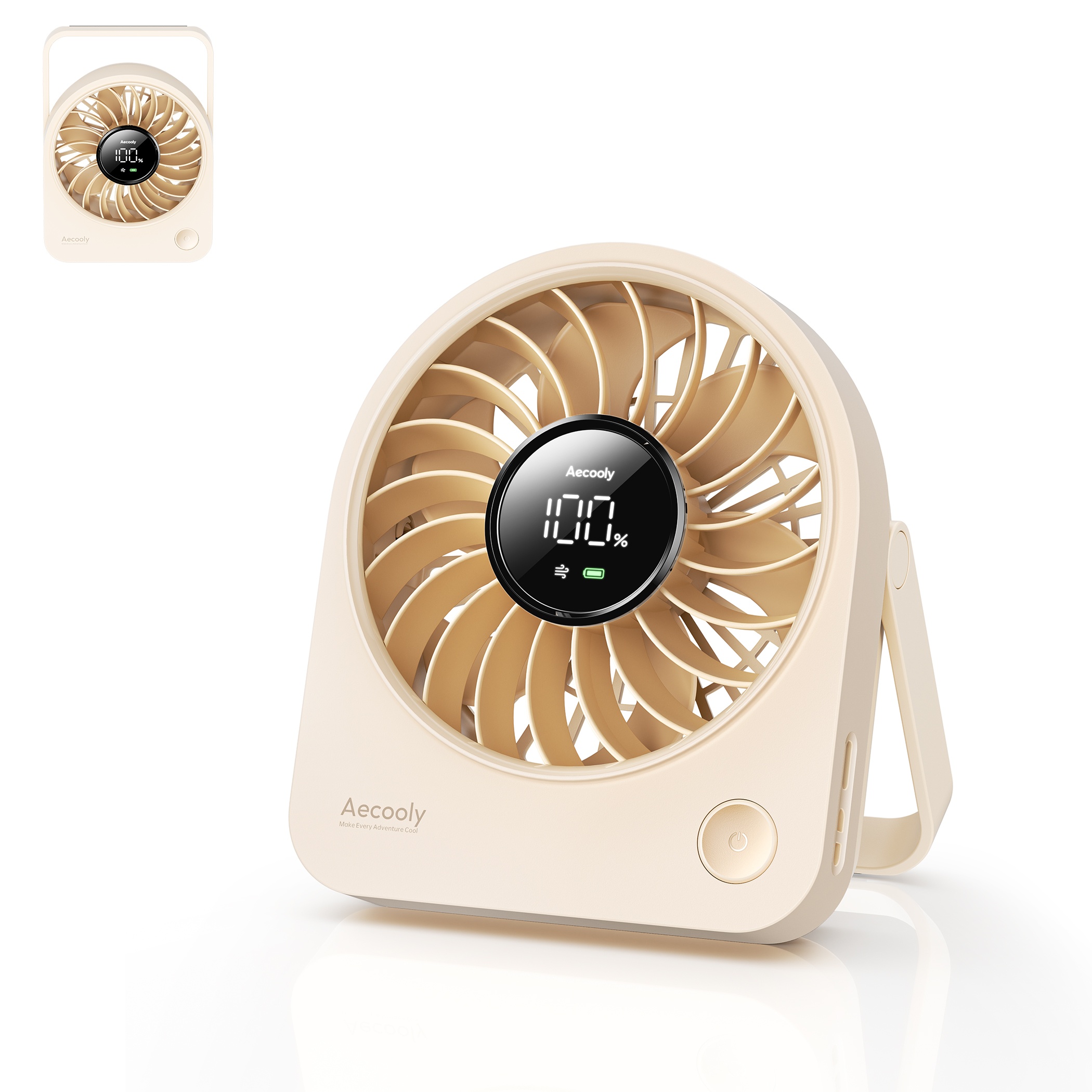 Aecooly Chic 02 TE01 – Přenosný stolní ventilátor béžový