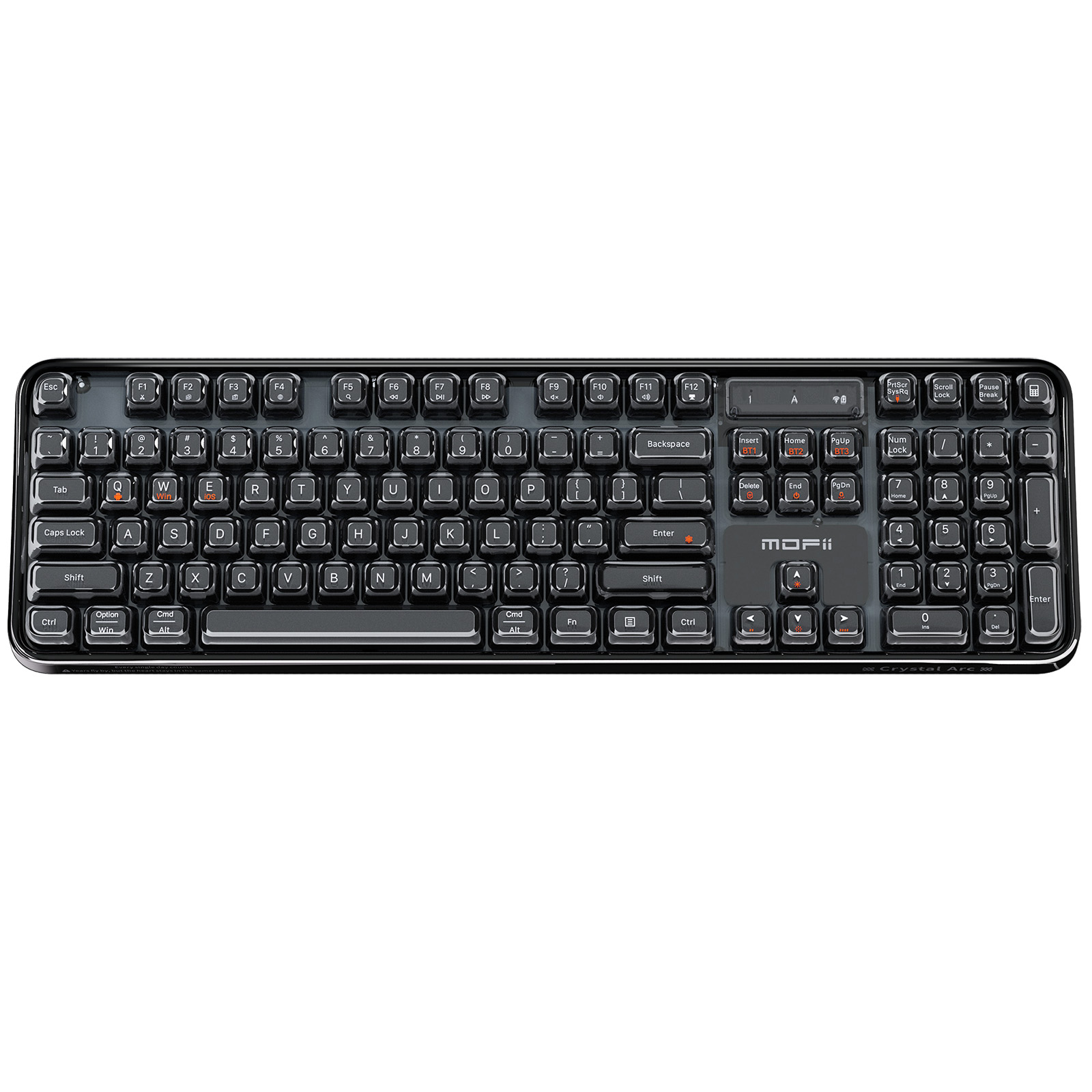 Mofii bezdrátová RGB klávesnice Crystal Arc SK-708CTM černá