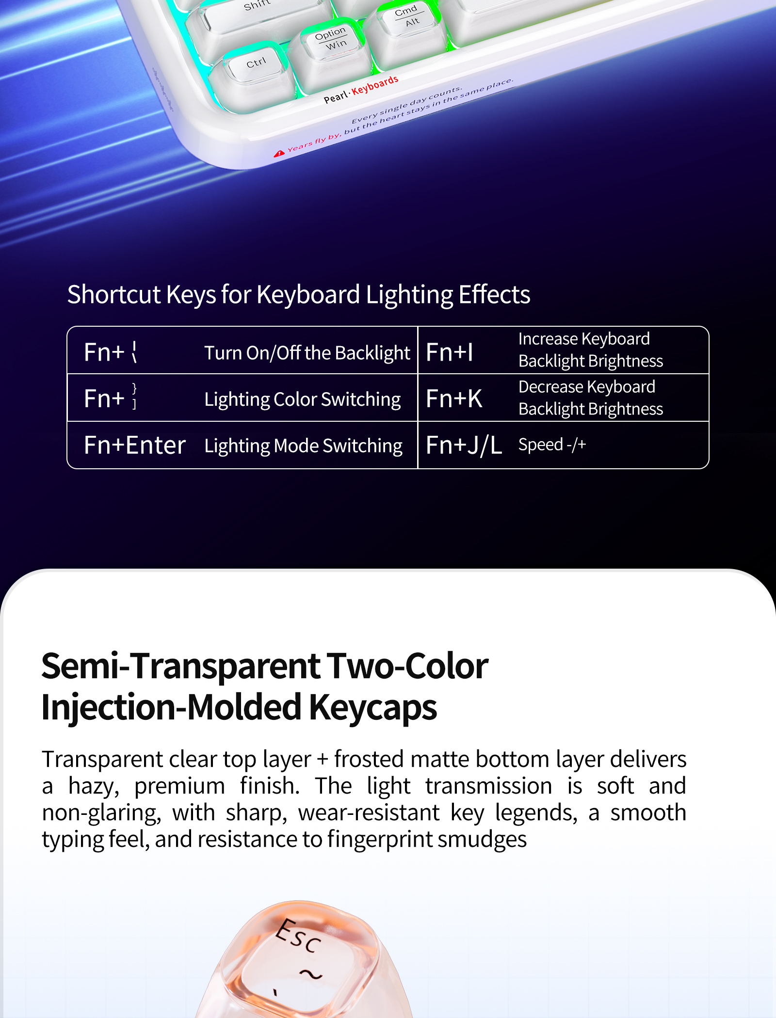 Mofii kompaktní bezdrátová RGB klávesnice Pearl SK-711CTM černá