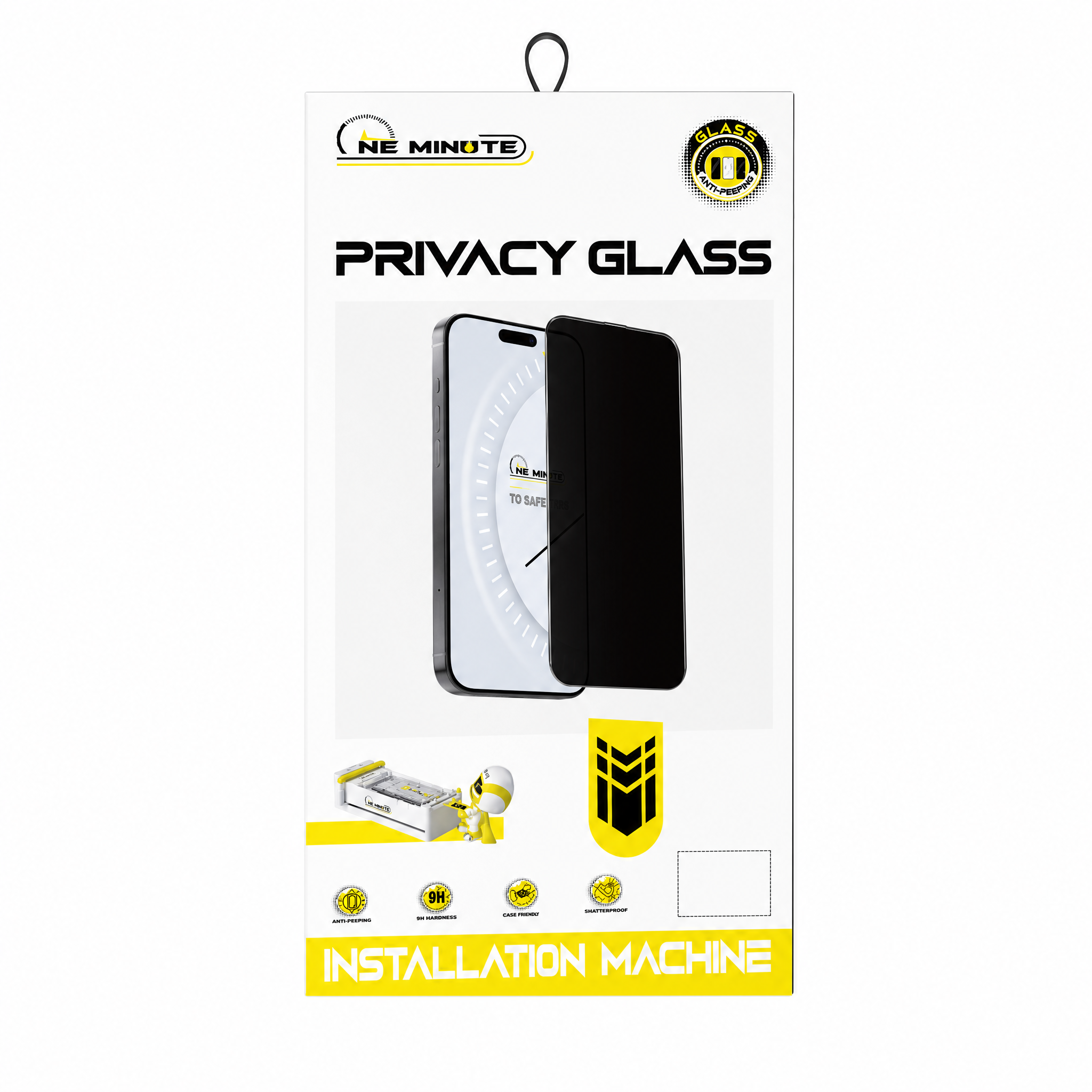 Oneminute privátní tvrzené sklo iPhone 16 Pro Max 2.5D Privacy pro AI Smart Machine 5 ks