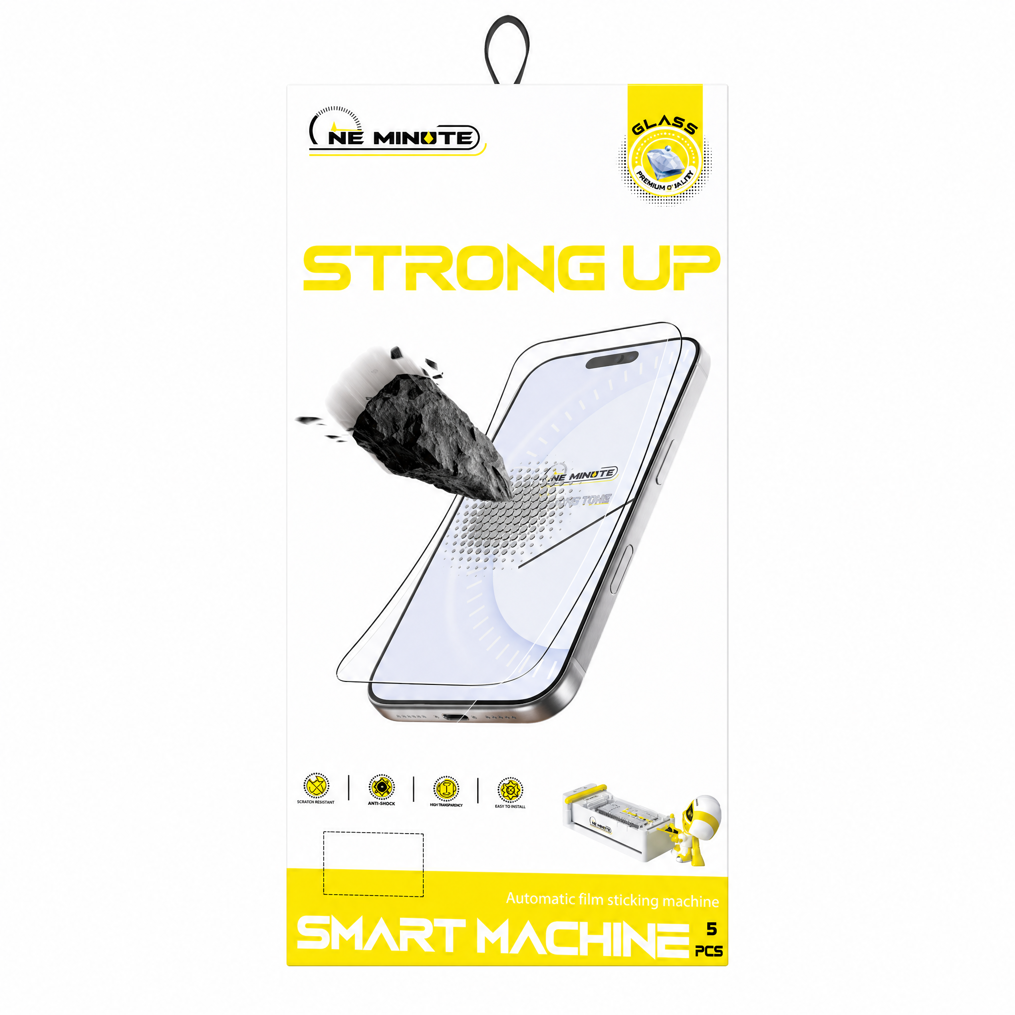 Oneminute zesílené ochranné sklo iPhone 17 HD Strong Up Glass pro AI Smart Machine 5 ks